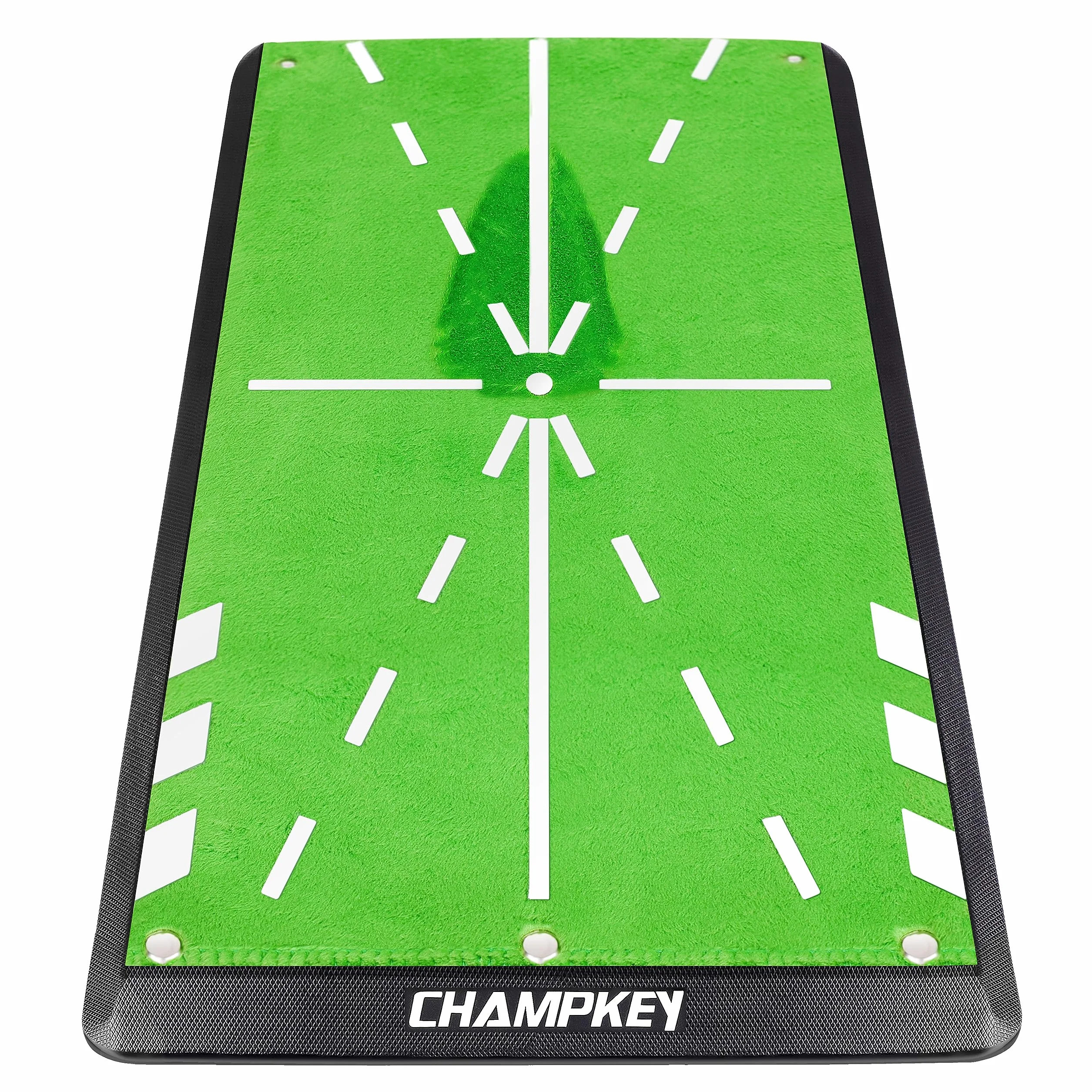 CHAMPKEY 20 cm x 43 cm Premium Impact mata golfowa ulepszona wersja | Path Feedback mata do ćwiczeń golfowych | zaawansowane prowadnice i gumowy spód mata do uderzania w golfa