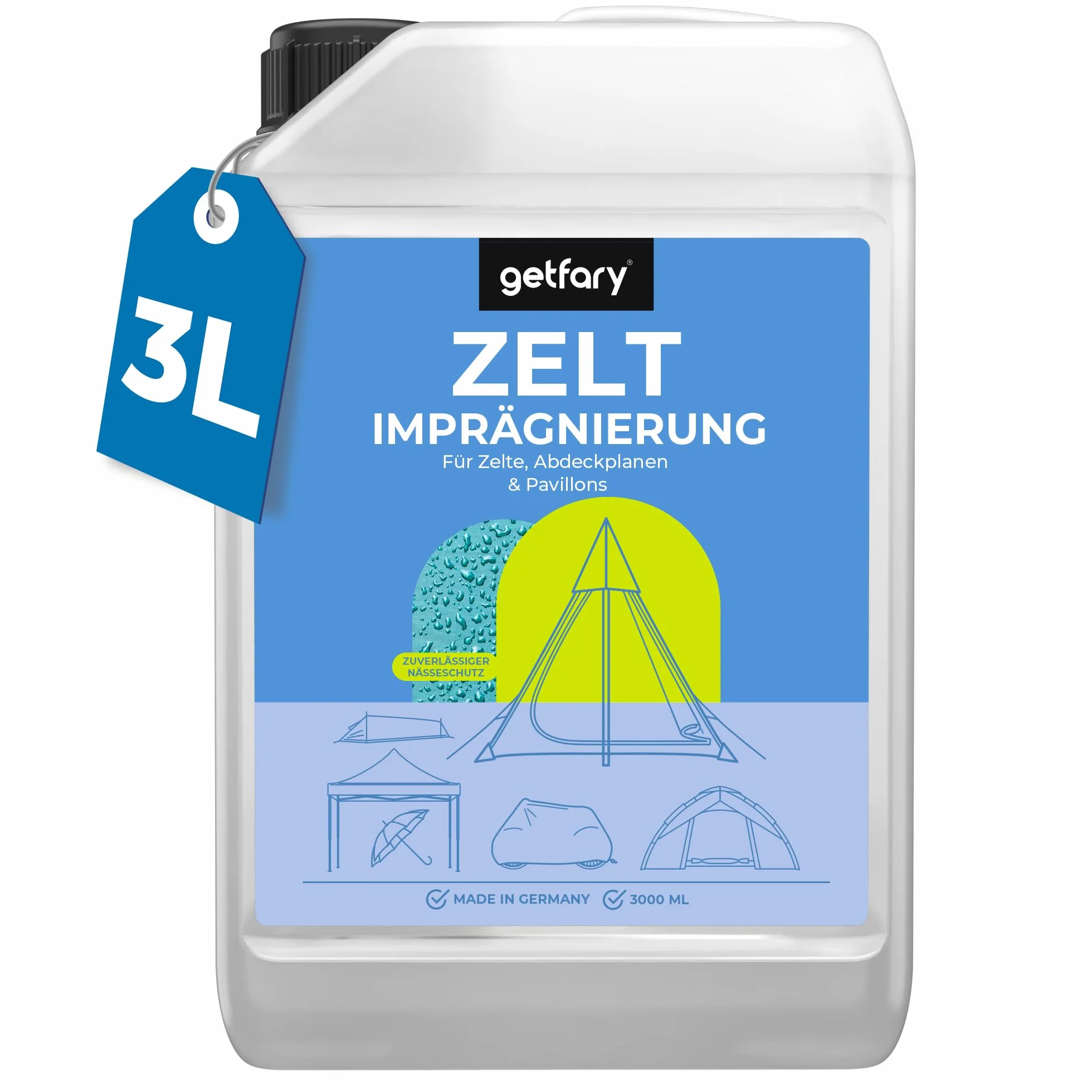 Spray impregnujący do namiotów i pawilonów 3 l – impregnat premium Spray-On do użytku na zewnątrz