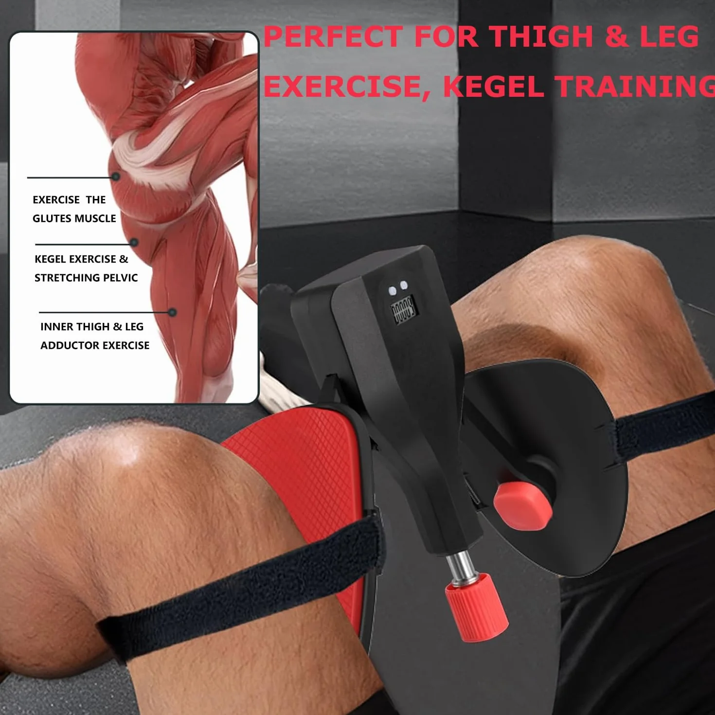 Wooa Thigh Master 35 kg regulowany opór, sprzęt do ćwiczeń nóg i ud z licznikiem