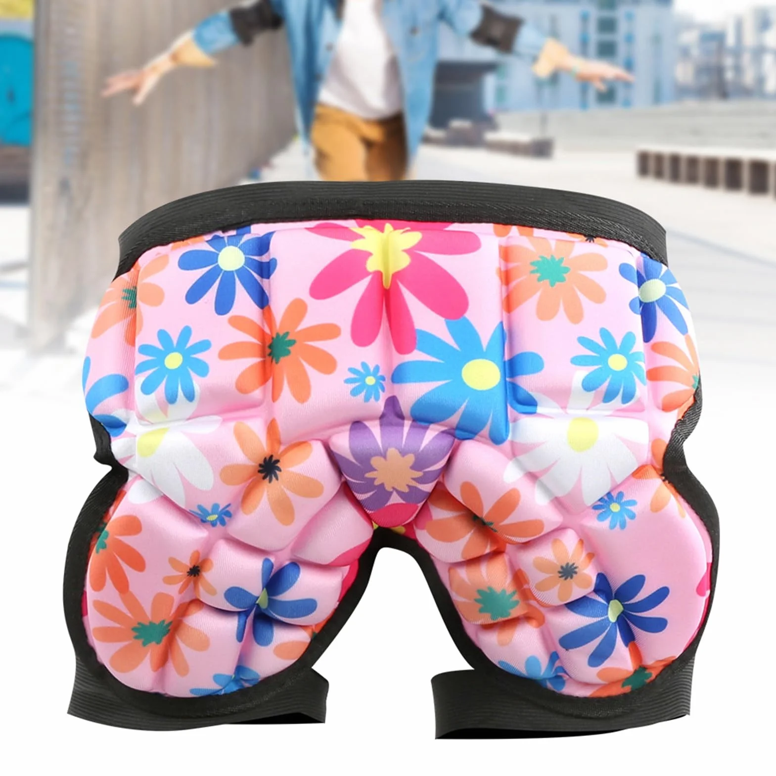 Ochraniacz na narty i biodra Eva Elastic Cotton Pad dla dzieci, odporny na uderzenia, Skating Protect Tailbone, czerwony