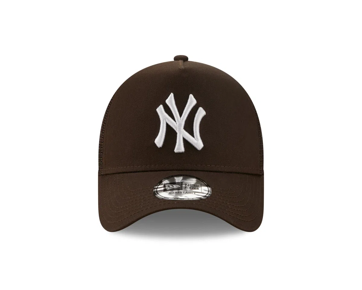 New Era York Yankees League Essential Brown A-Frame Adjustable Trucker cap, Trucker-Yankees-Brown-#28535, 31