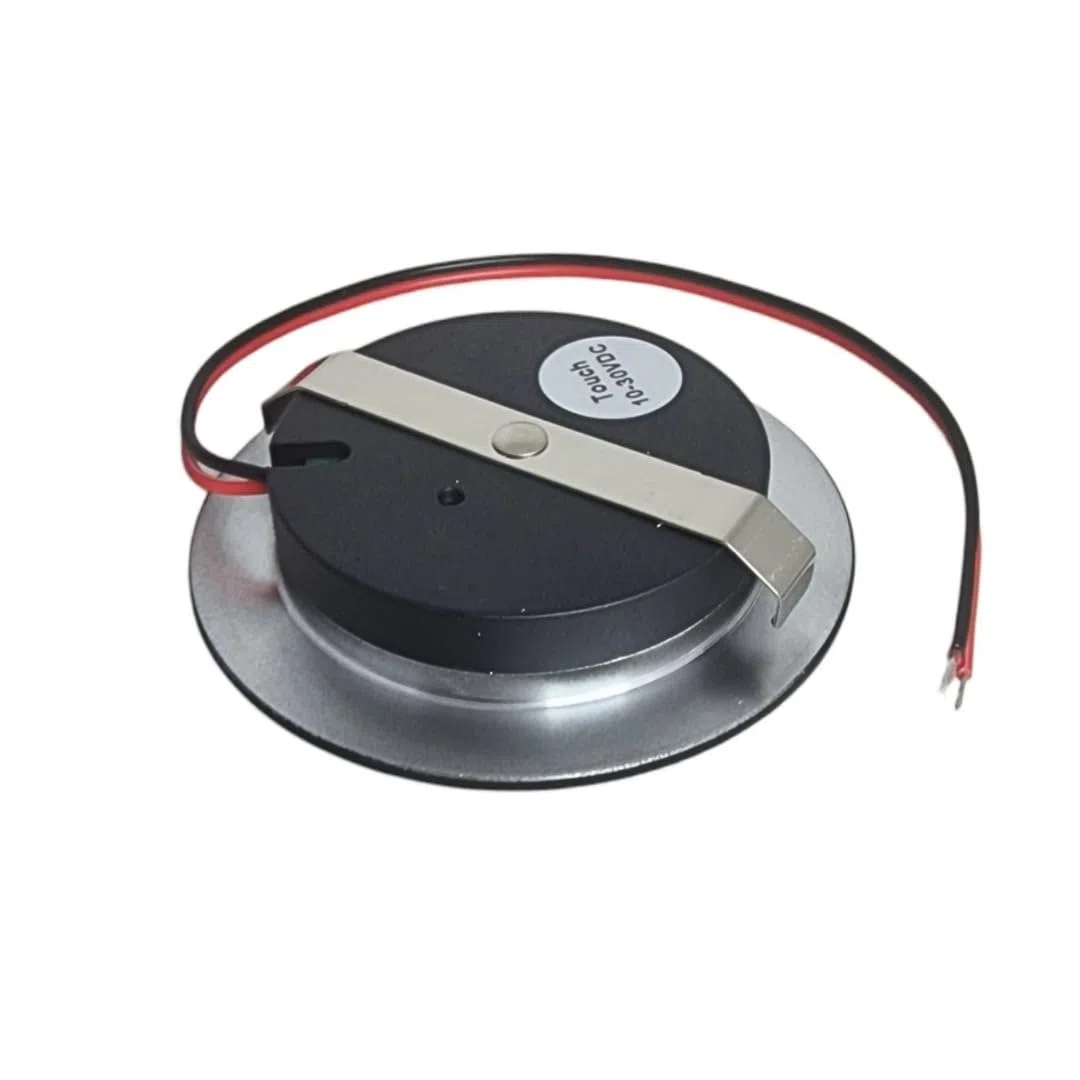 MARVIX 4 x oświetlenie punktowe LED 12 V, sterowanie dotykowe, włącznik/wyłącznik, ściemnianie, przyczepa kempingowa, łódź, czarne światła typu downlight, zimna biel, 6000 K