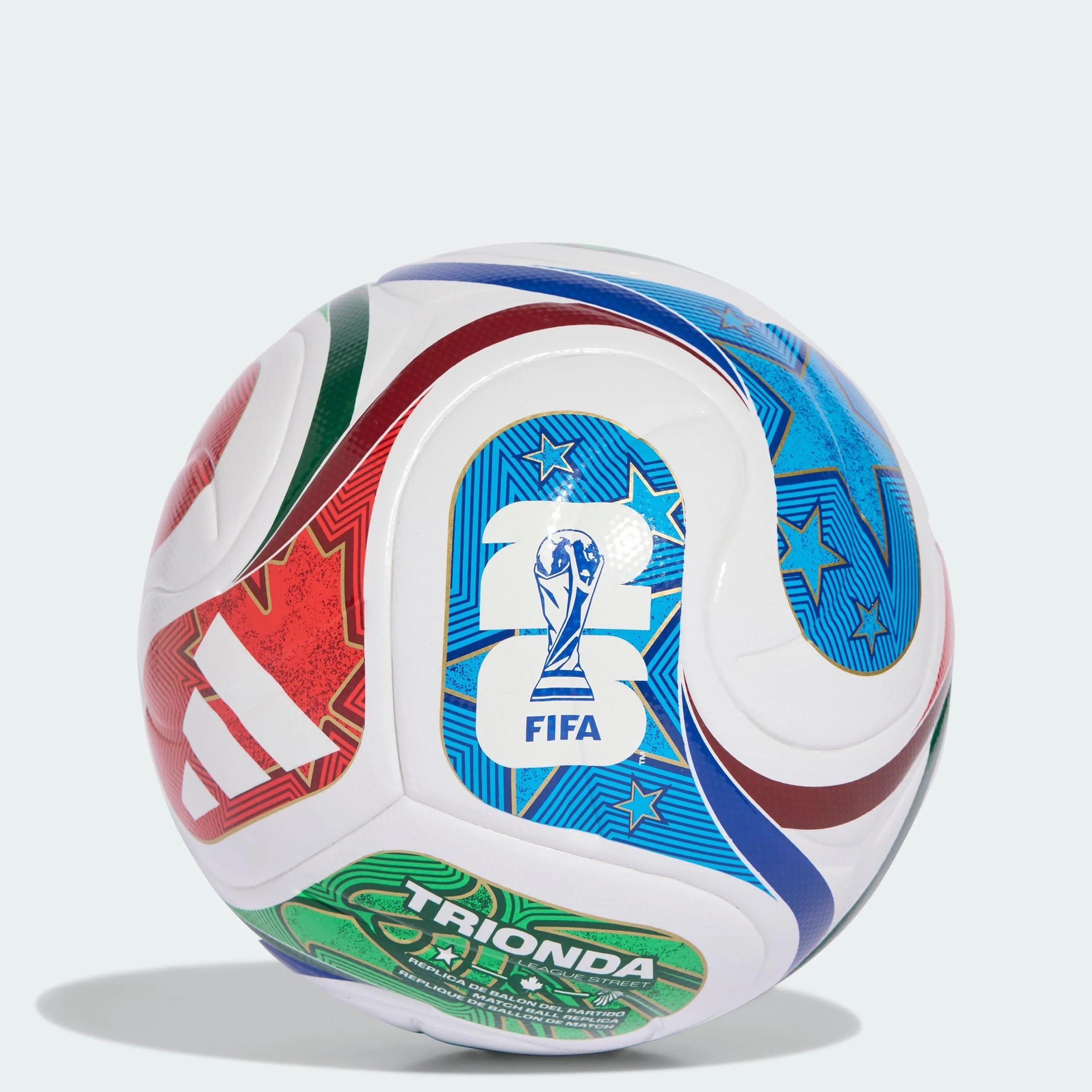 adidas FIFA World Cup 26 Trionda League Junior 350 Ball, biały/team royal blue/solar blue/power red, 5