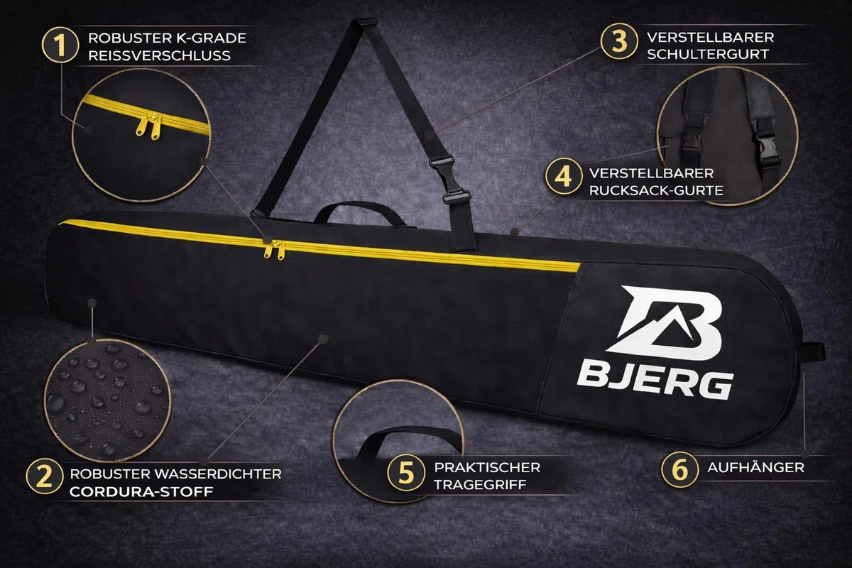 Bjerg torba snowboardowa na deskę snowboardową, snowboard, plecak, torba na snowboard, wyprodukowano w Europie
