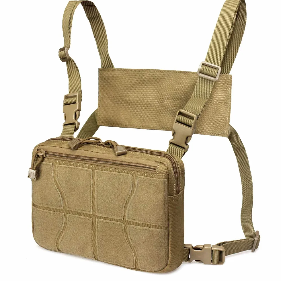 WYNEX Recon Kit torba, Tactical Combat Chest Pack Molle kamizelka, kieszenie przednie, kamuflaż, Airsoft Harness, kabura dzienna, EDC Carry Pouch