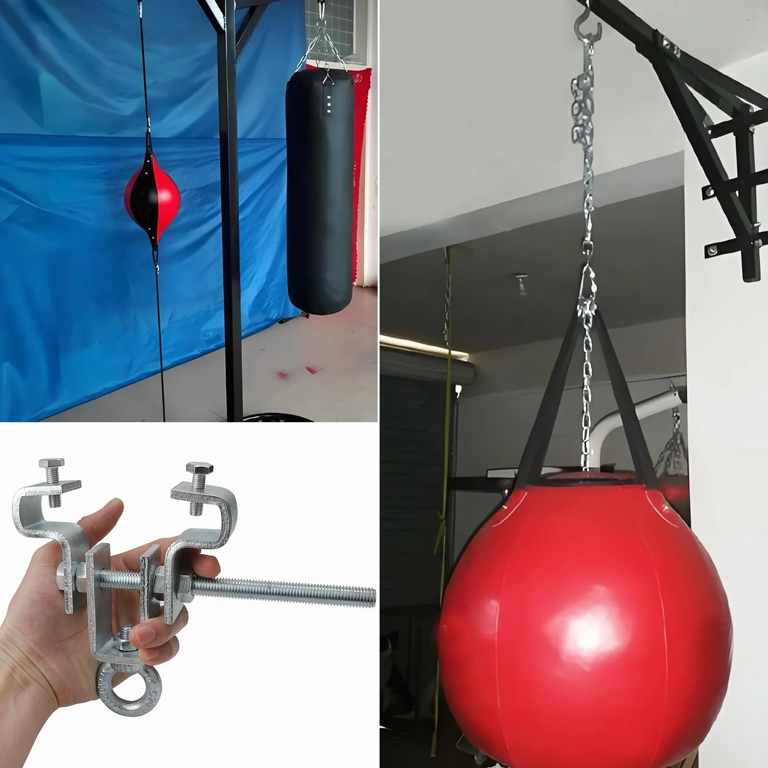 I Beam wieszak ze stali stalowy wspornik szerokość regulowana 6,5-22 cm obciążenie 204 kg