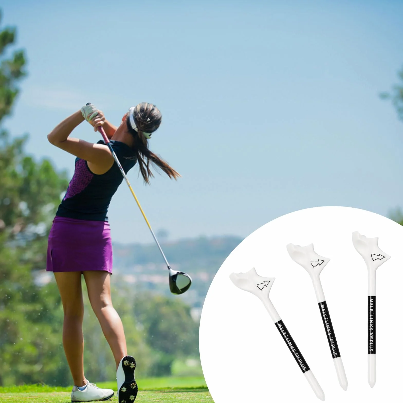 10 sztuk trójniki golfowe, plastikowe koszulki golfowe 83 mm, plastikowy symulator golfowy, profesjonalne akcesoria do treningu golfowego, trawnik na zewnątrz pole golfowe