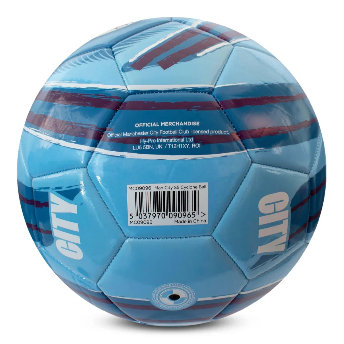 Hy-Pro Oficjalnie licencjonowana piłka nożna Manchester City Cyclone | Man City, rozmiar 5, trening, mecz, towar, kolekcjonerska dla dzieci i dorosłych, kolor niebieski/biały