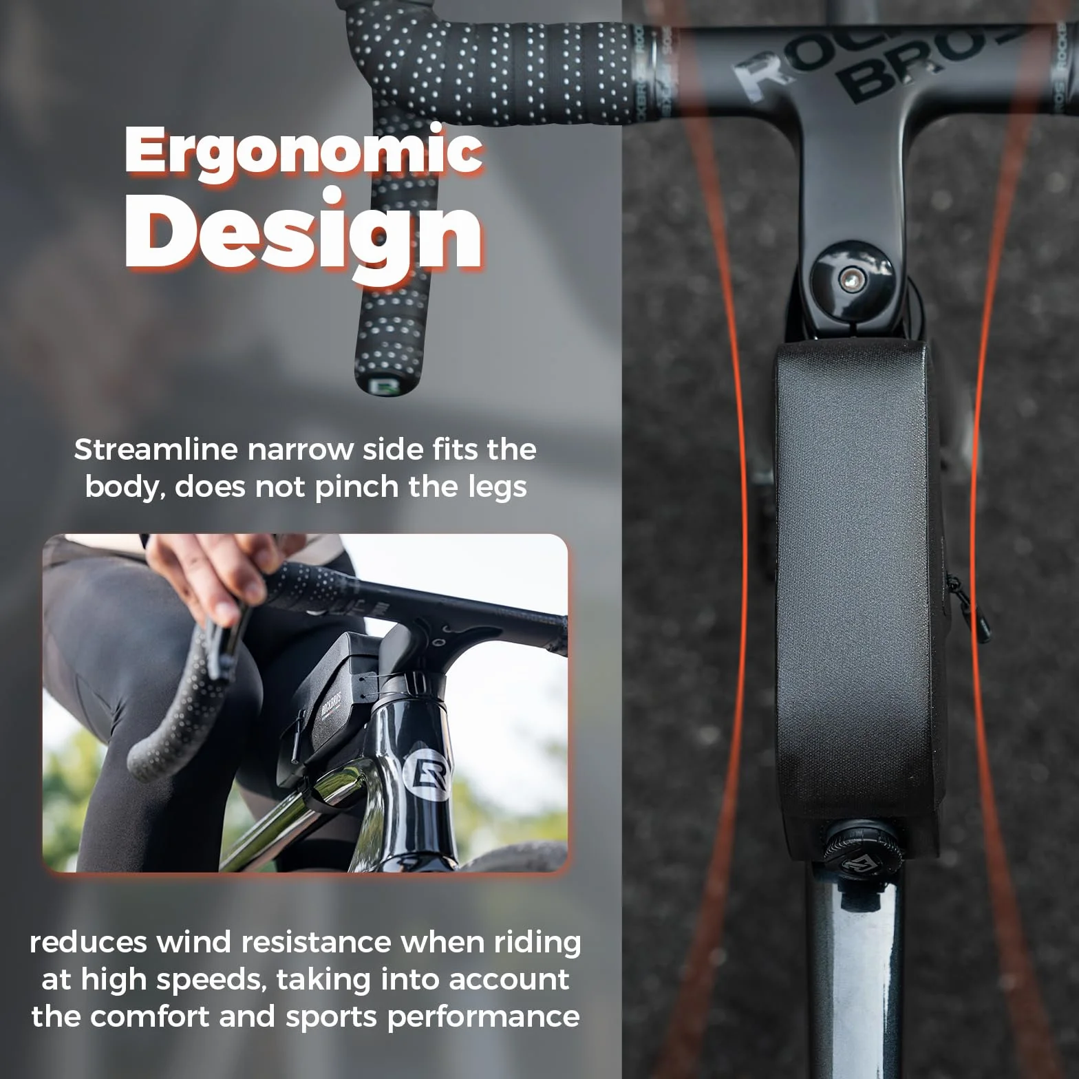ROCKBROS Torba rowerowa na górną rurę wodoodporna magnetyczna 0.9L do roweru szosowego MTB