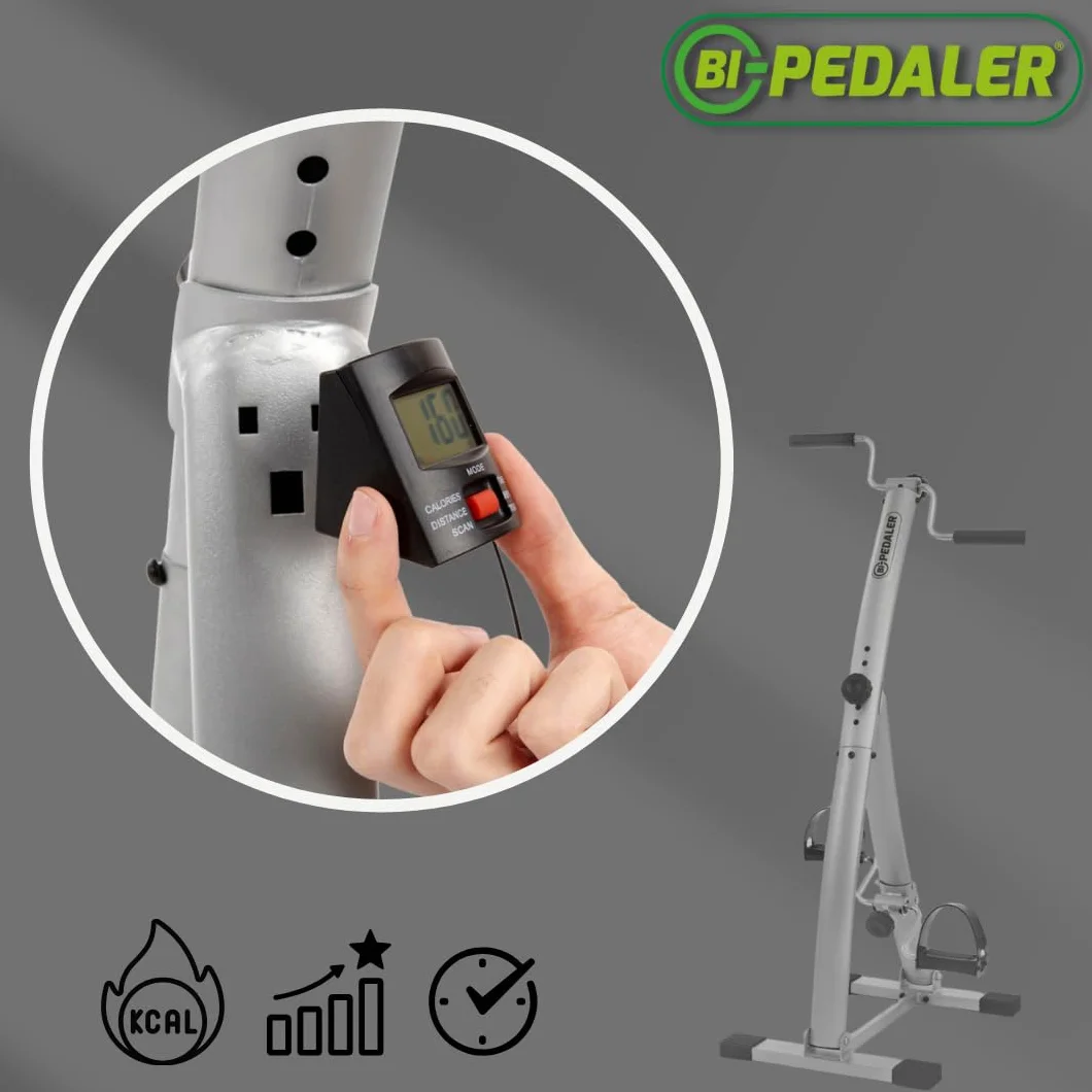 Rower treningowy składany BI-PEDALER z pedałami, 6 wysokości, różne poziomy oporu
