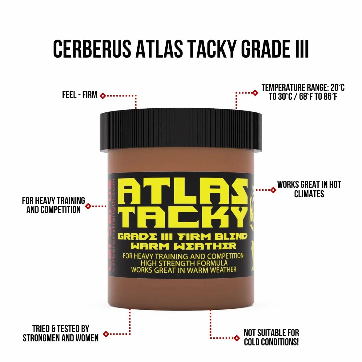 CERBERUS Strength Atlas Tacky Grade III Extreme Blend 150 ml