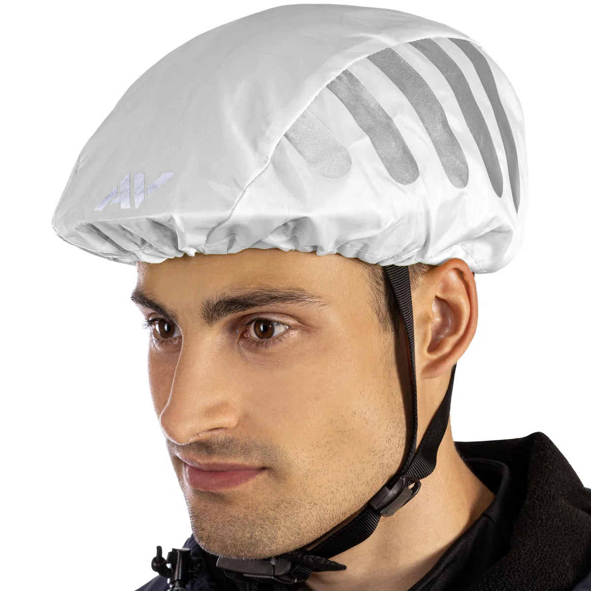 AVANA Osłona przeciwdeszczowa na kask rowerowy, odblaski, pokrowiec na kask, odblaskowa, wodoszczelna osłona przeciwdeszczowa