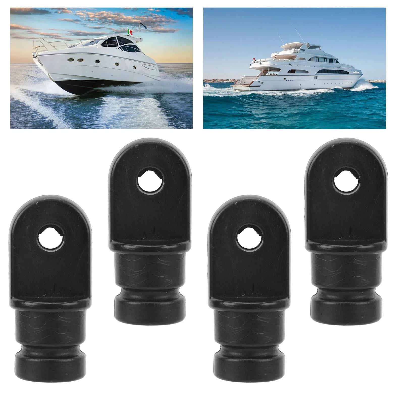 4 szt. Bimini Top Fit Nylon Eye End Top Bimini Top Osłona osprzętu do łodzi morskiej Używana do kajaków, kajaków i łodzi morskich, pasująca do większości standardowych konstrukcji