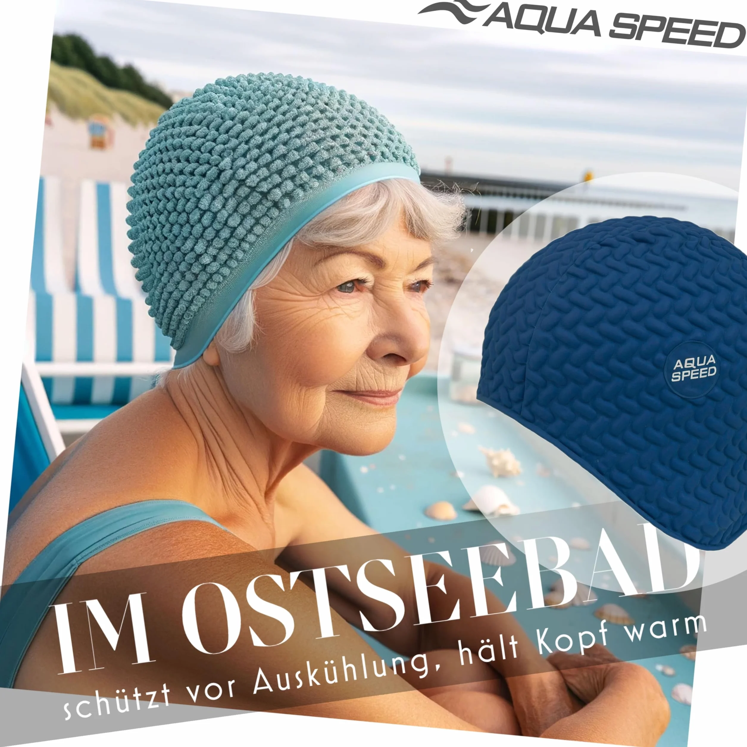 Aqua Speed Swimming Cap | Ladies | Swimming Cap | Sport | Training | Swimming | for Long Hair | Latex | Bombastic