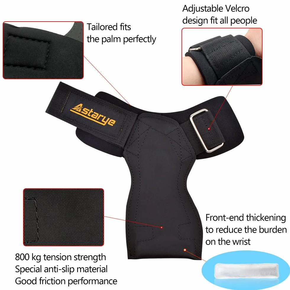 Power Grip Palm Clamp Pro Sport Game Podnoszenie ciężarów Podciąganie Tear Resistance 800 kg Specjalny materiał antypoślizgowy…