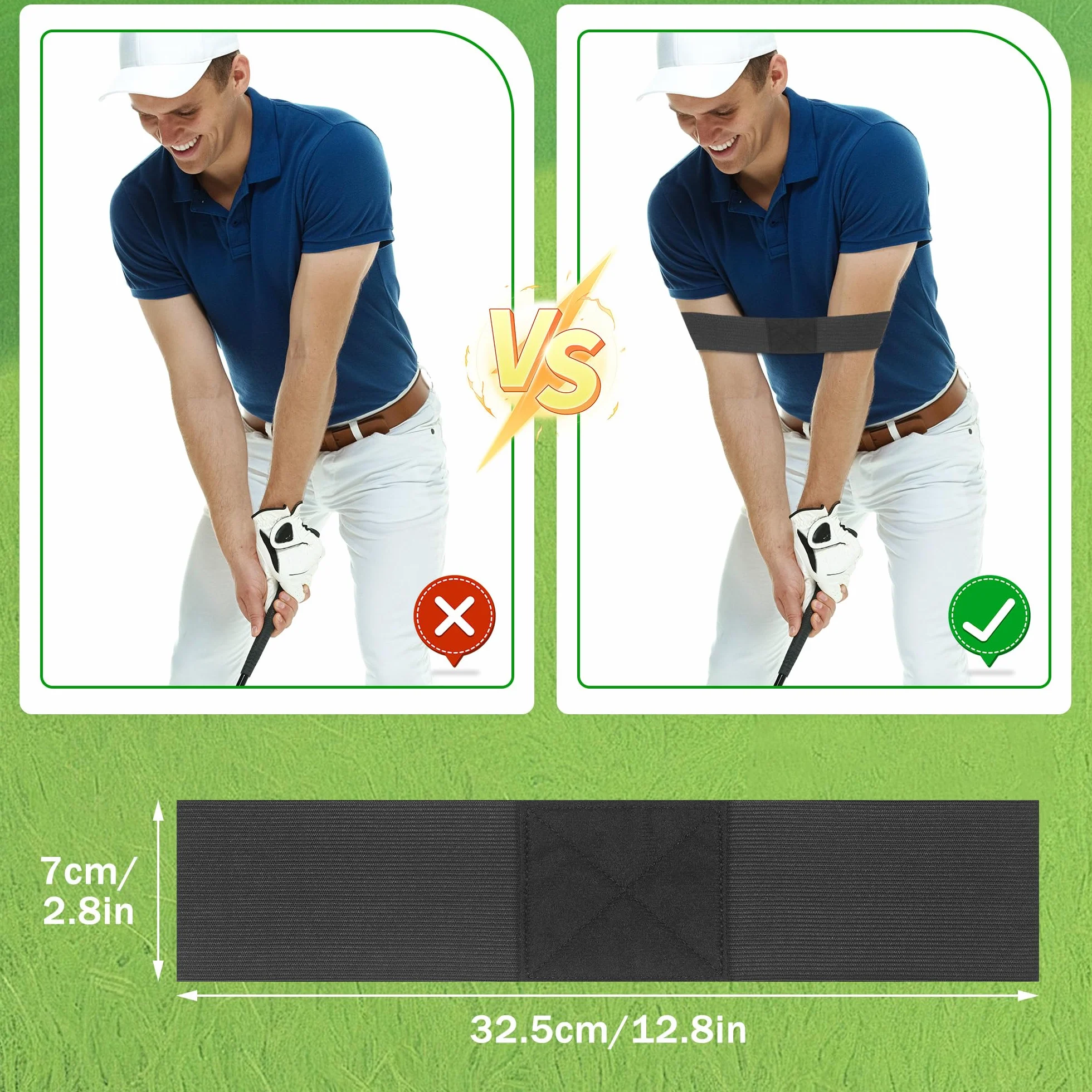 Starvortex Golf Swing Trainer z trenerem zamachowym na ramiona, wysuwany trener zamachowy, pomoc w golfa do treningu w pomieszczeniach i na zewnątrz, prezent dla mężczyzn i kobiet