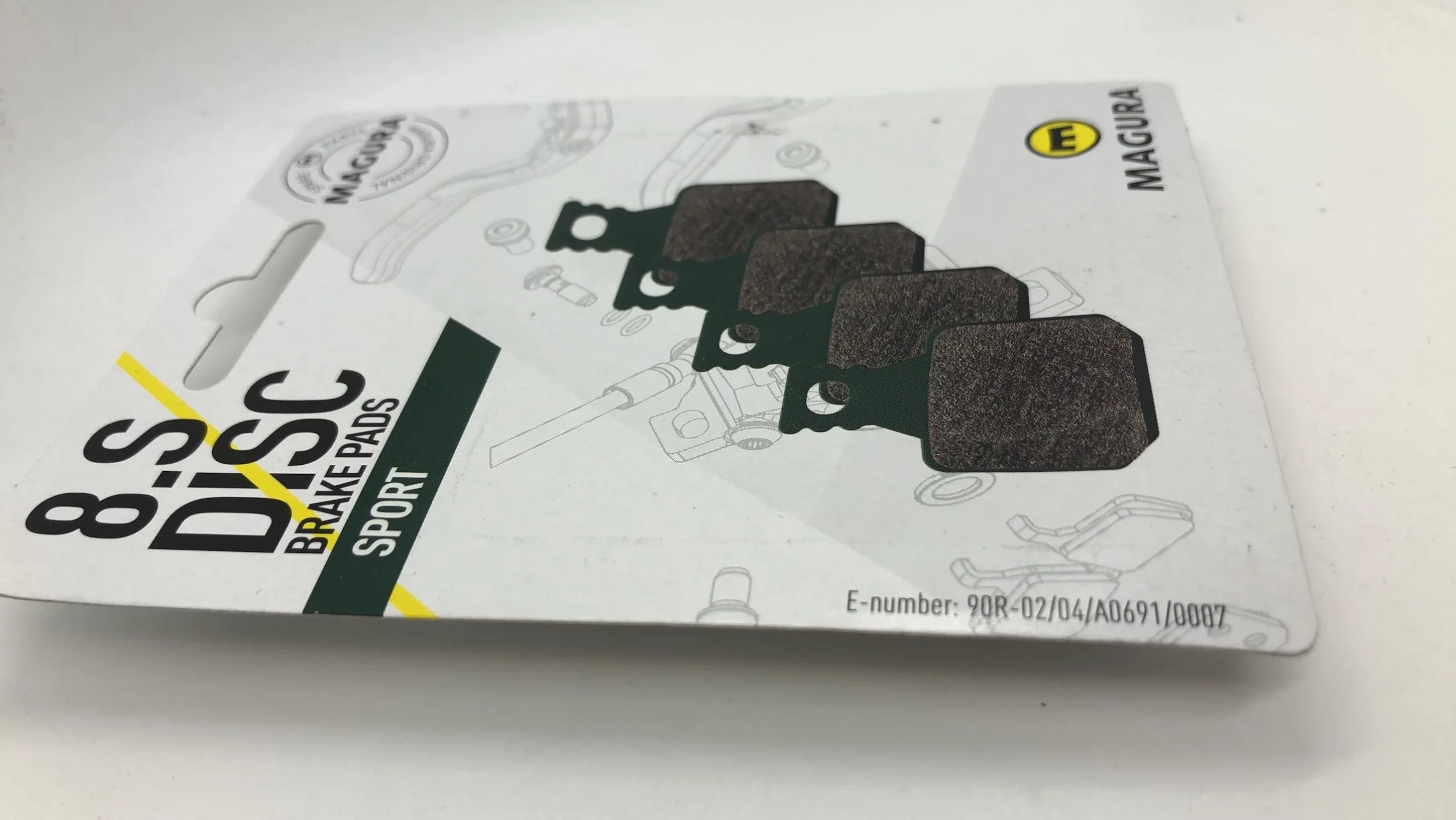 Magura Unisex – 8.S klocki hamulcowe dla dorosłych, zielone, 2 pary