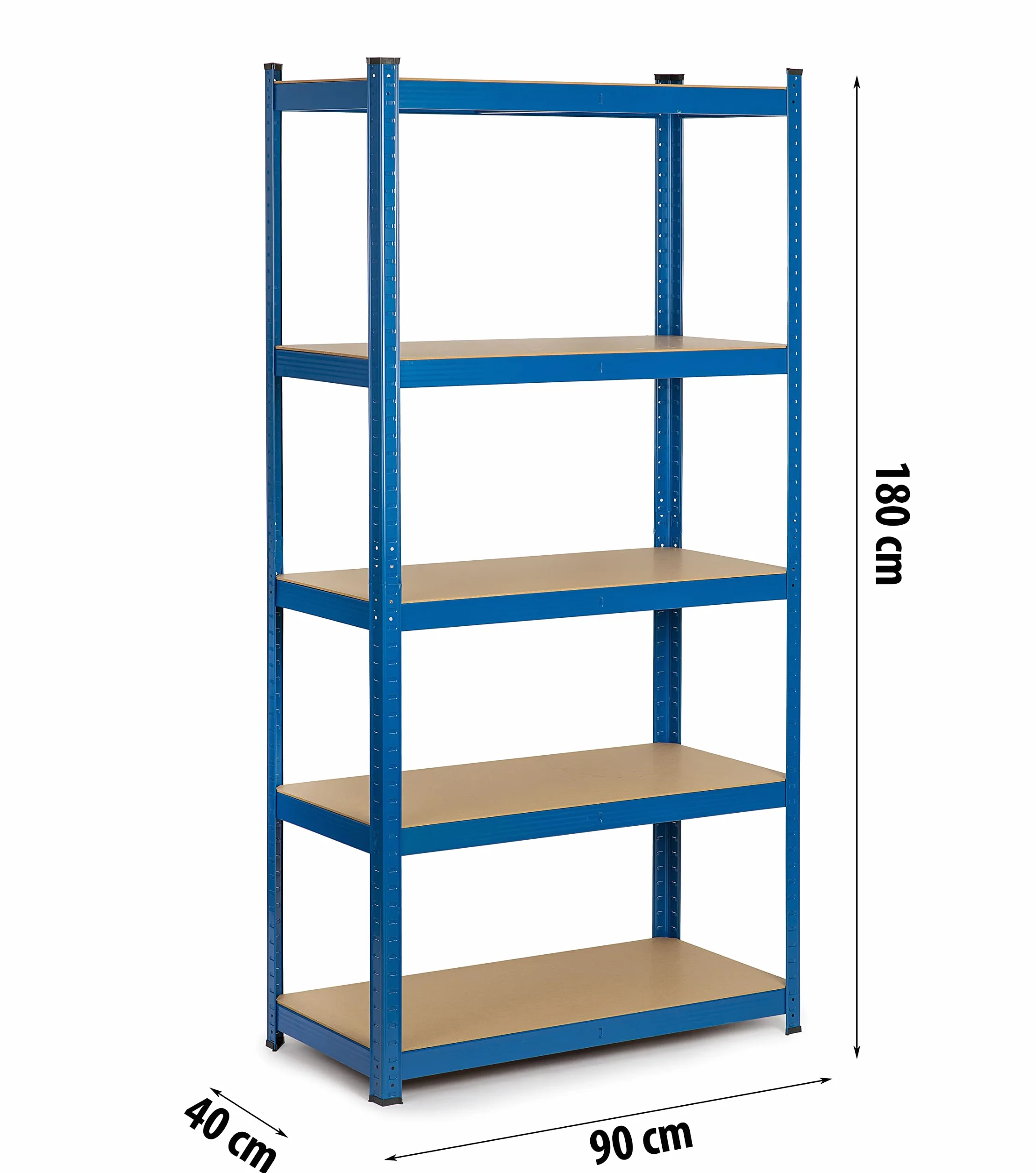 Regał magazynowy metalowy Humberg 180 x 90 x 40 cm 875 kg 2w1