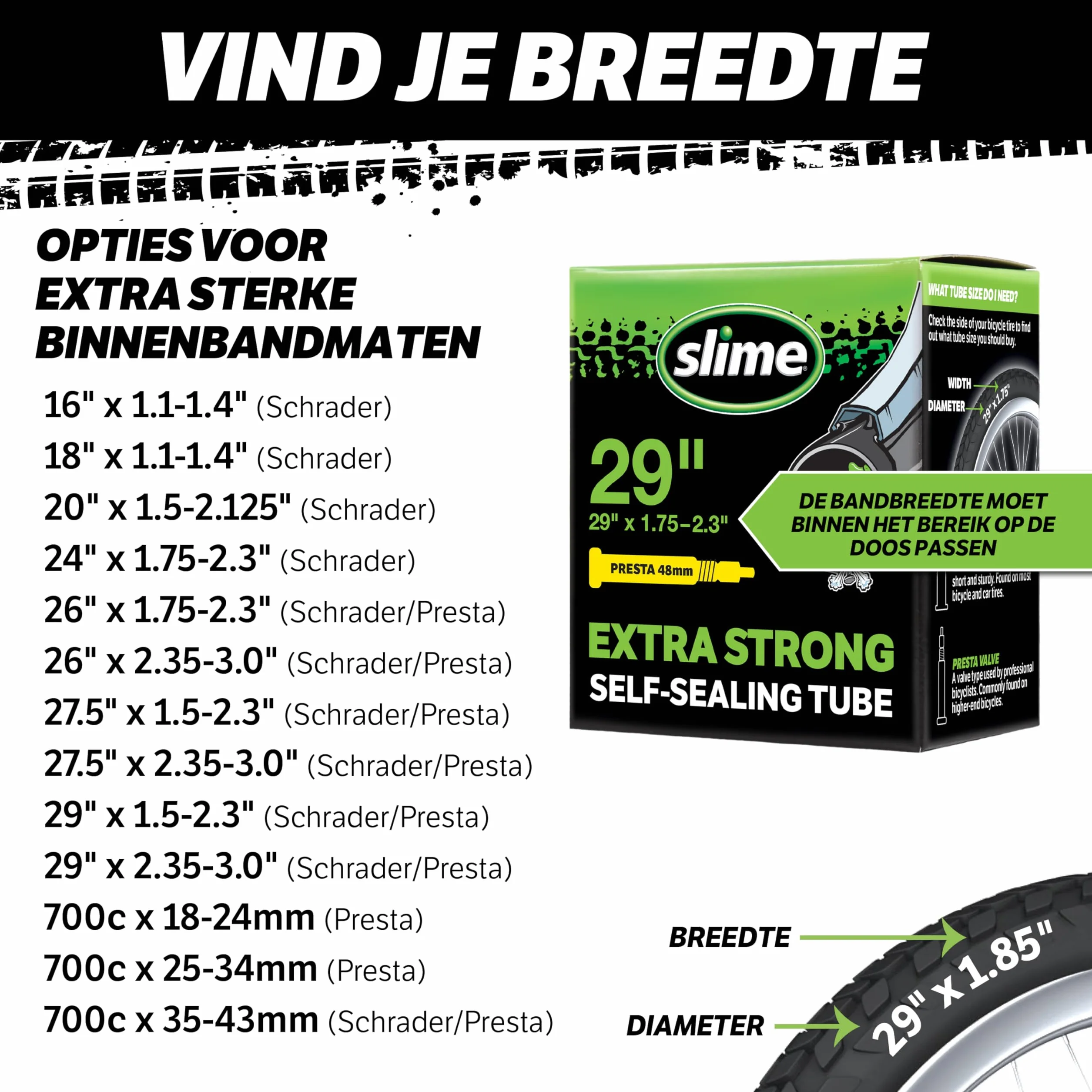 Slime 30077 dętka rowerowa z uszczelniaczem do przebijania, samouszczelniający, zapobiegający i naprawczy, zawór Schradera, 50/60-584 mm (27,5 (650b) x 2,0-2,4