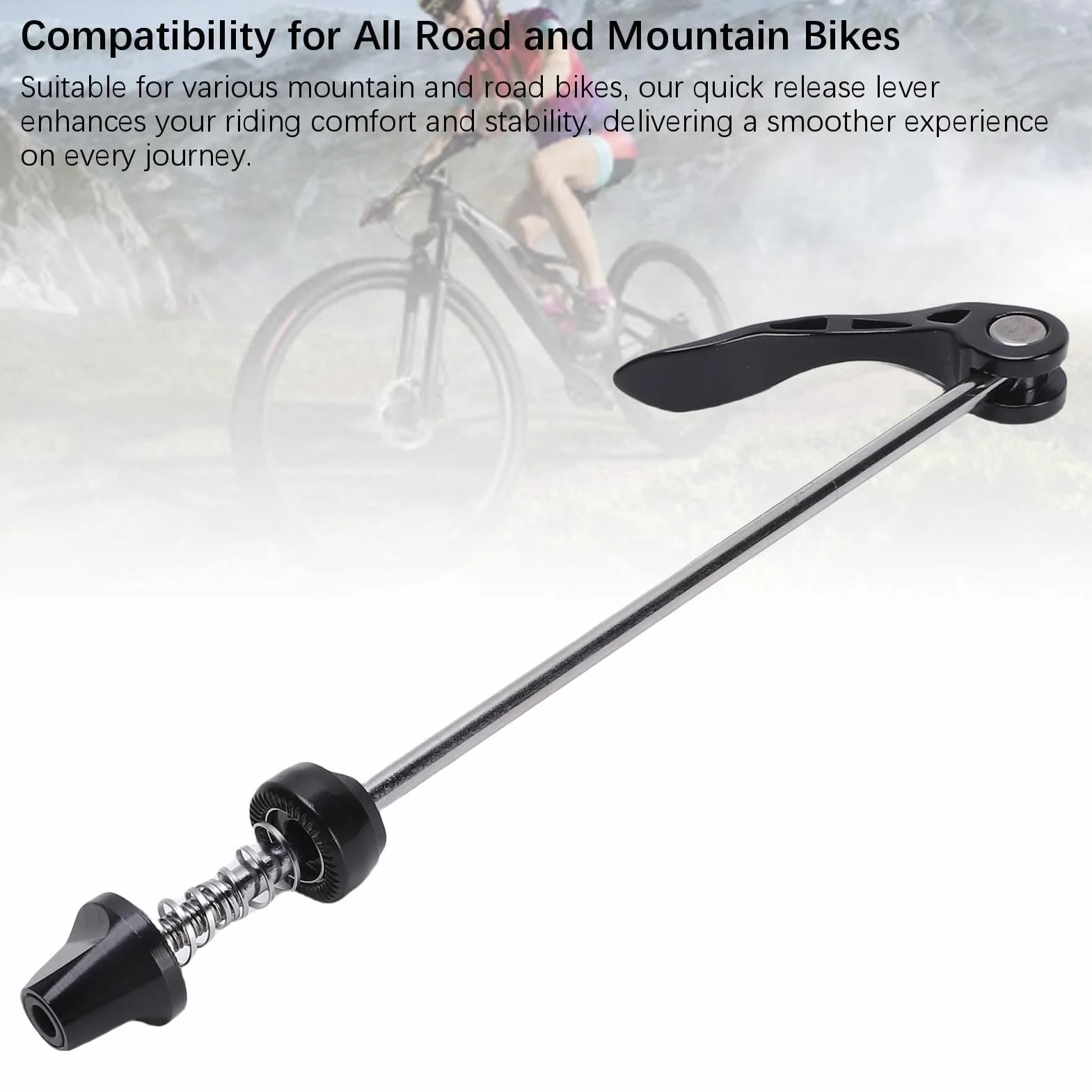 Szybkozamykacz do Roweru Górskiego, Wytrzymały Mechanizm Szybkiego Zwalniania ze Stopu Aluminium dla Wszystkich Rowerzystów (148MM)