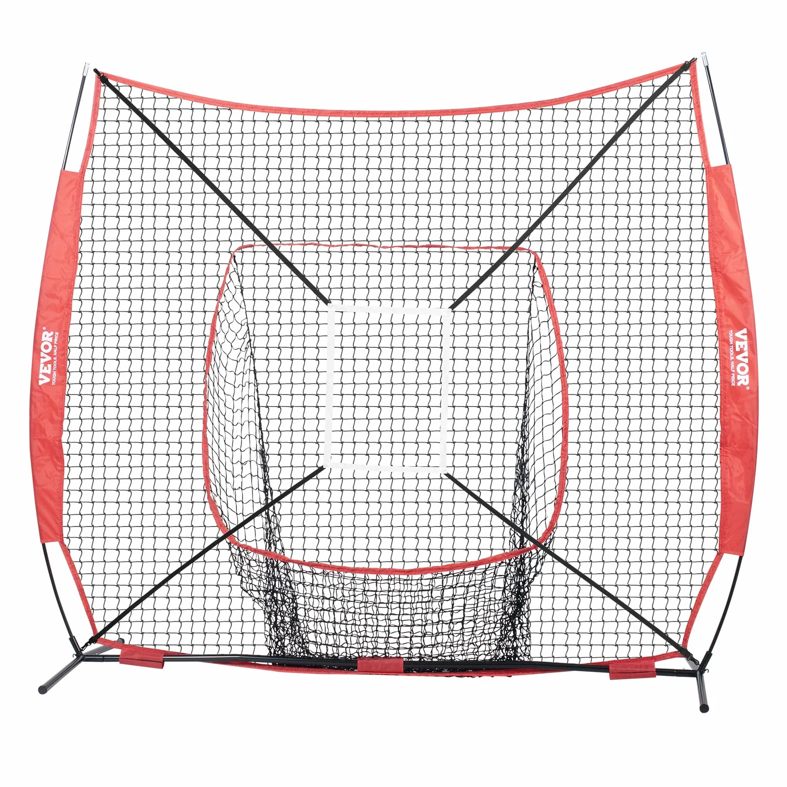 VEVOR 2x2,1 m przenośna siatka treningowa baseballowa z ramą kokardową i torbą