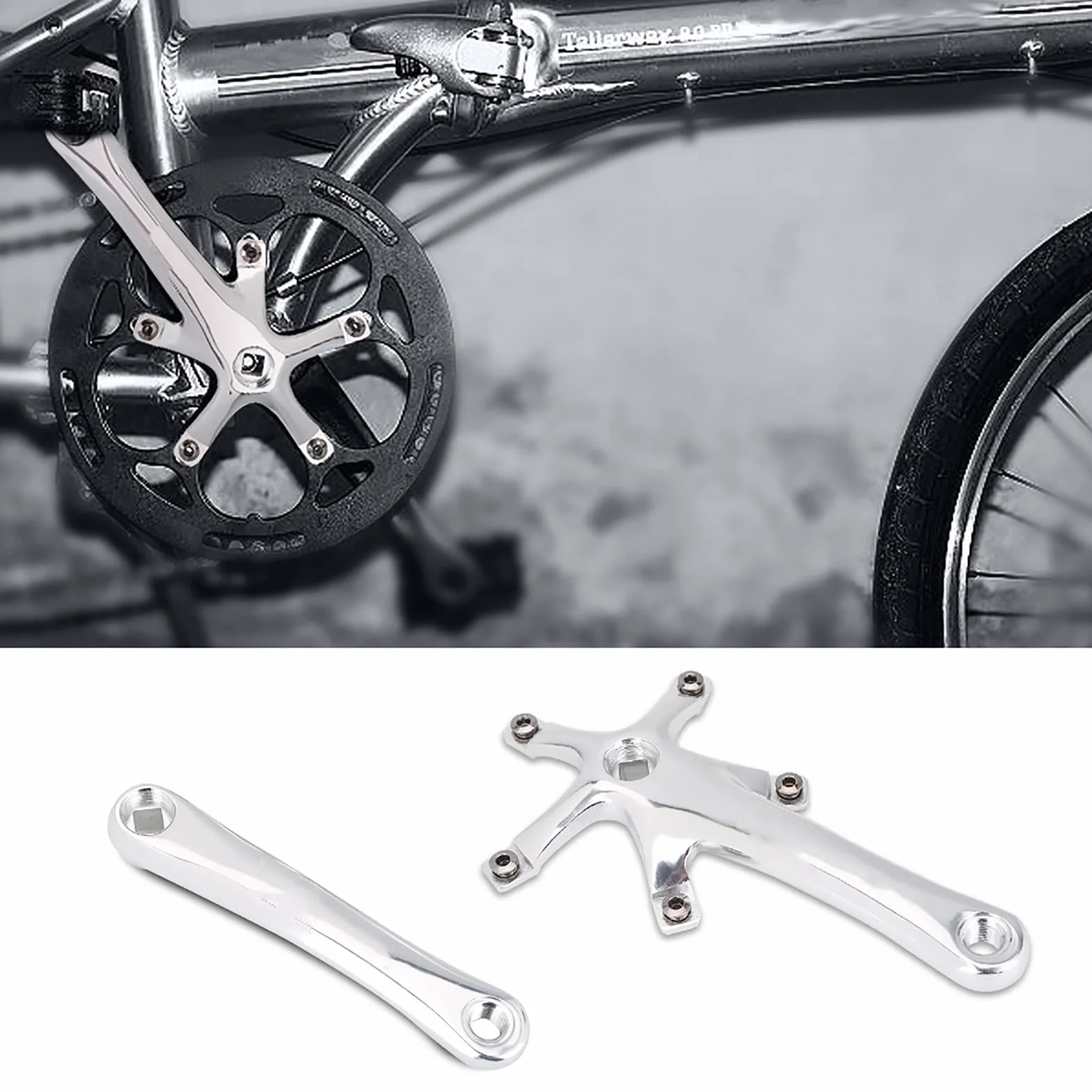 Mechanizm Korbowy Aluminiowy 170 mm do Roweru Górskiego i Szosowego, Zestaw Korba Lewa i Prawa
