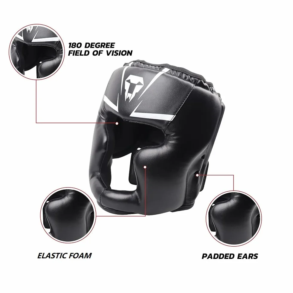 LangRay Kask bokserski dla dzieci i dorosłych: kask Kickboxing z siatką, headguard do Sparring Karate Taekwondo sztuk walki…