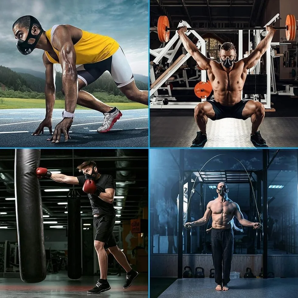 Maska do treningu wysokościowego, trenażer wytrzymałości, 25 poziomów oporu oddechowego, idealna do fitnessu, biegania, poprawy treningu cardio/wytrzymałości, maska oddechowa dla mężczyzn i kobiet