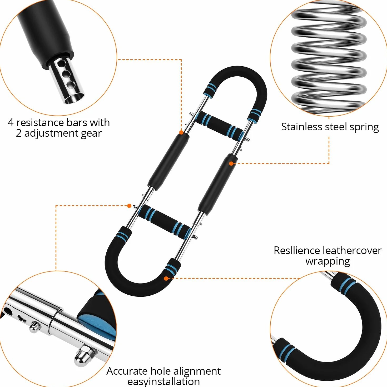 QWORK Trener Arm Trainer 30-50 kg regulowany do treningu siłowego