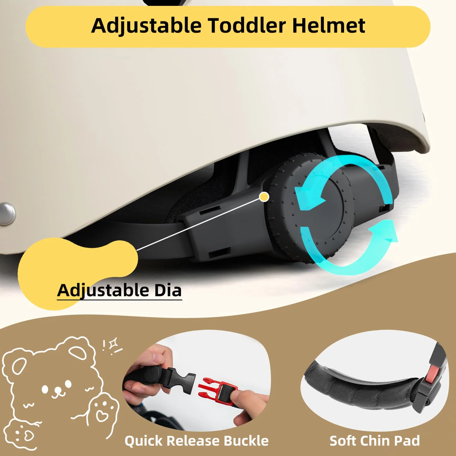 XJD Kask rowerowy dla dzieci 1-8 lat regulowany bezpieczeństwa wzór zwierzęcy 44-50 cm