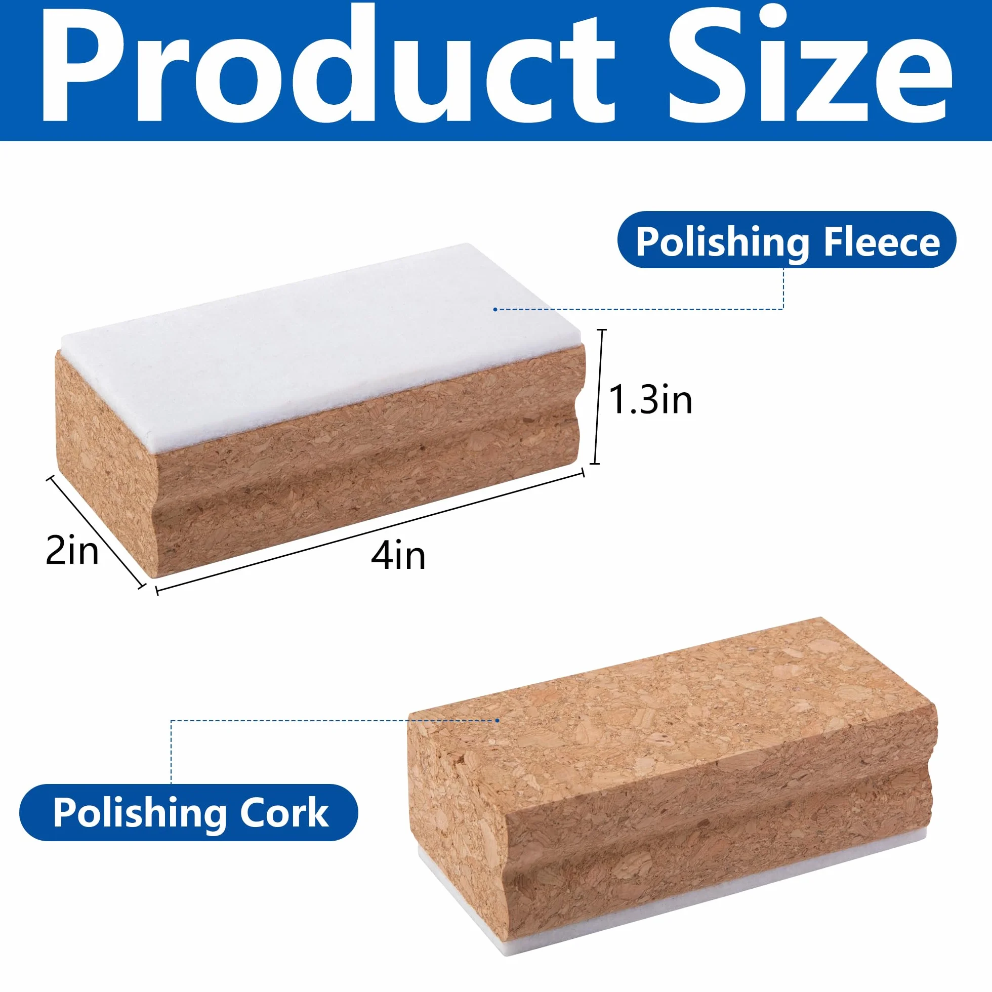 Korki polerskie do snowboardu GIONAR 2 sztuki z filcu Thermocork