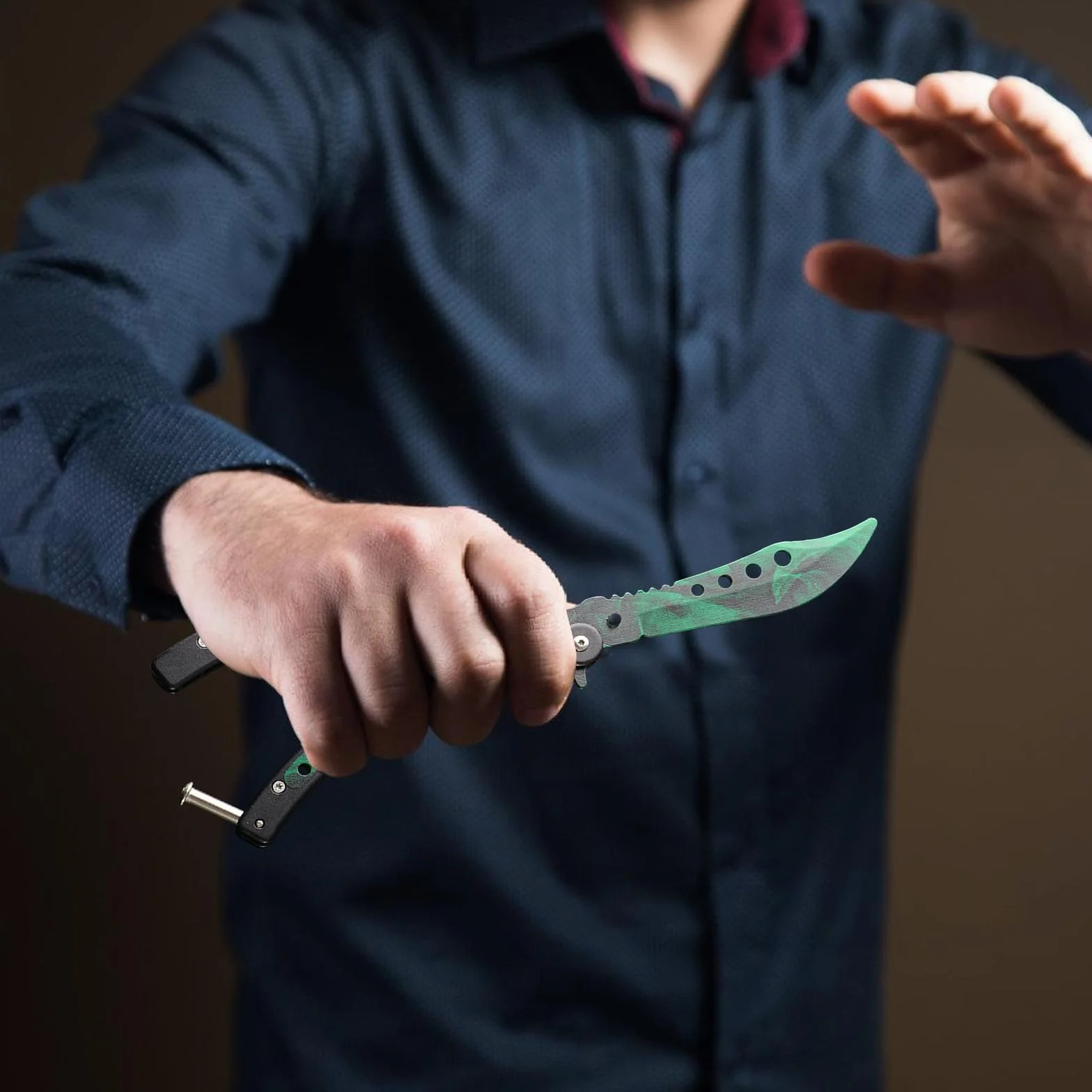 Trener motyli: 2 sztuki Składane noże treningowe motylkowe Nieoszlifowane ostrze grzebień motylkowy ze stali nierdzewnej do noża treningowego dla początkujących