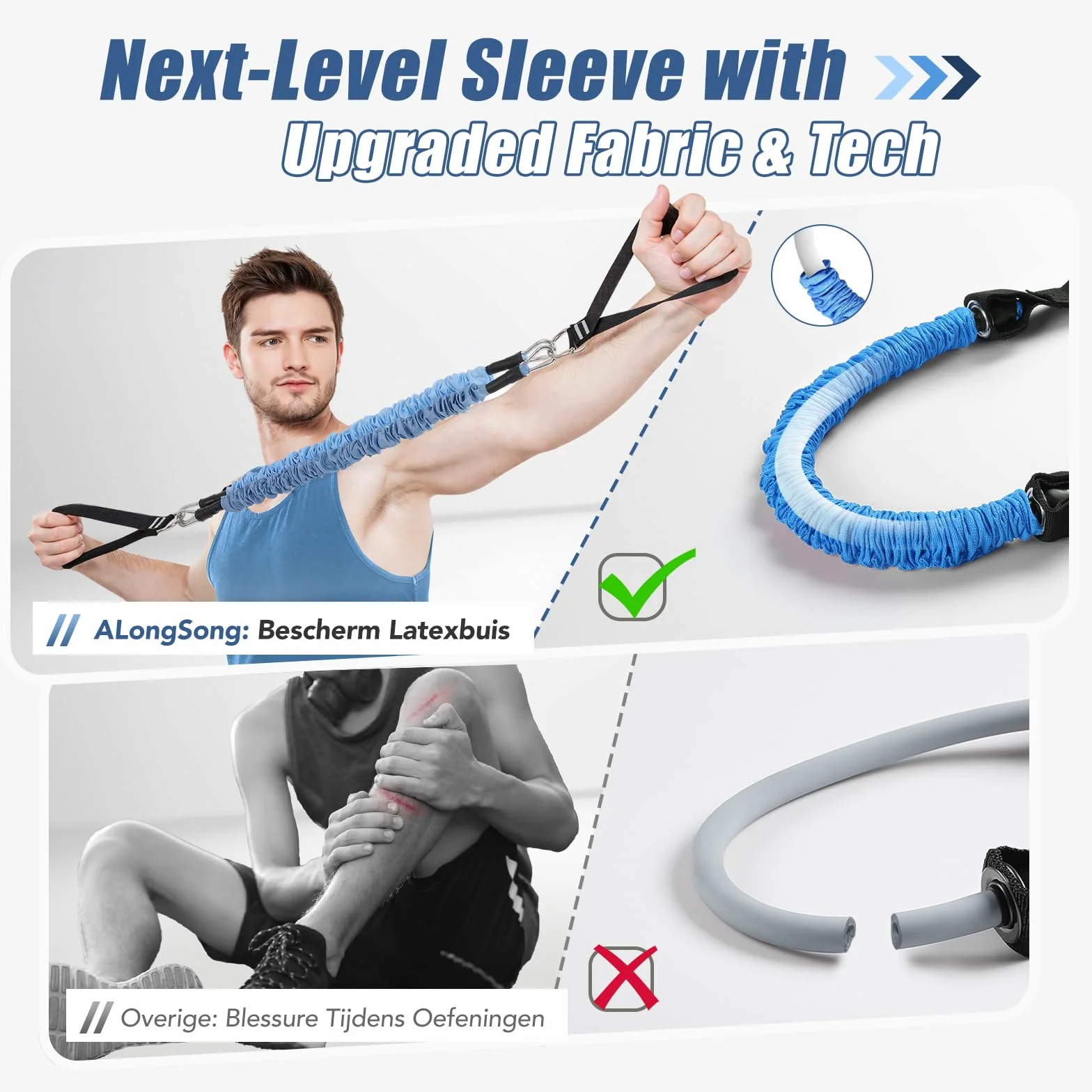 ALongSong Sprzęt do pilatesu Reformer z 6 opaskami oporowymi 20/30/18.1 kg ochrona przed zatrzaskami