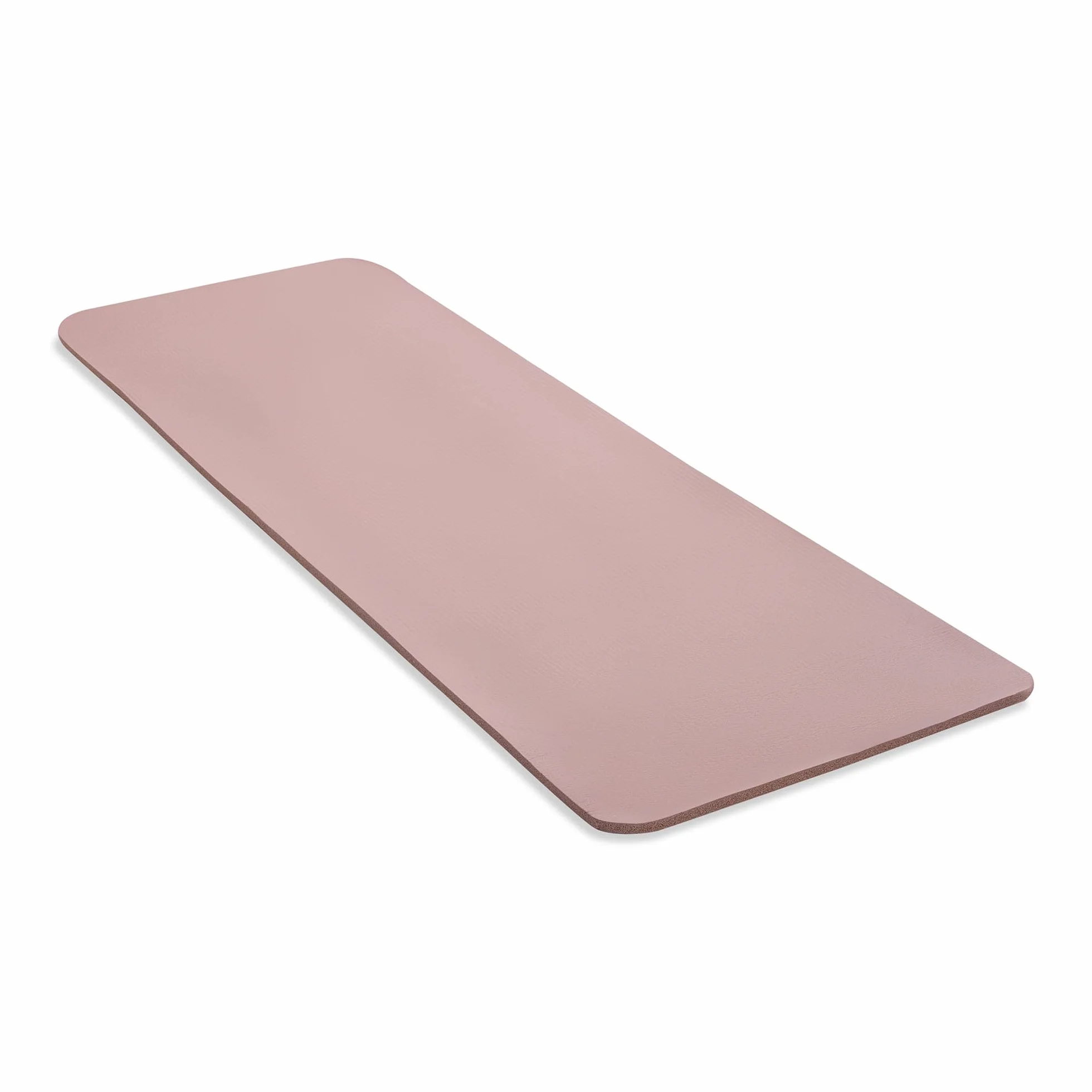 HyperMotion Mata do Ćwiczeń Fitness i Jogi NBR 183x61x1,5 cm Brudny Róż, Antypoślizgowa 15 mm, z Paskiem do Ćwiczeń i Przenoszenia, Gruba Mata do Jogi, Pilates i Stretchingu