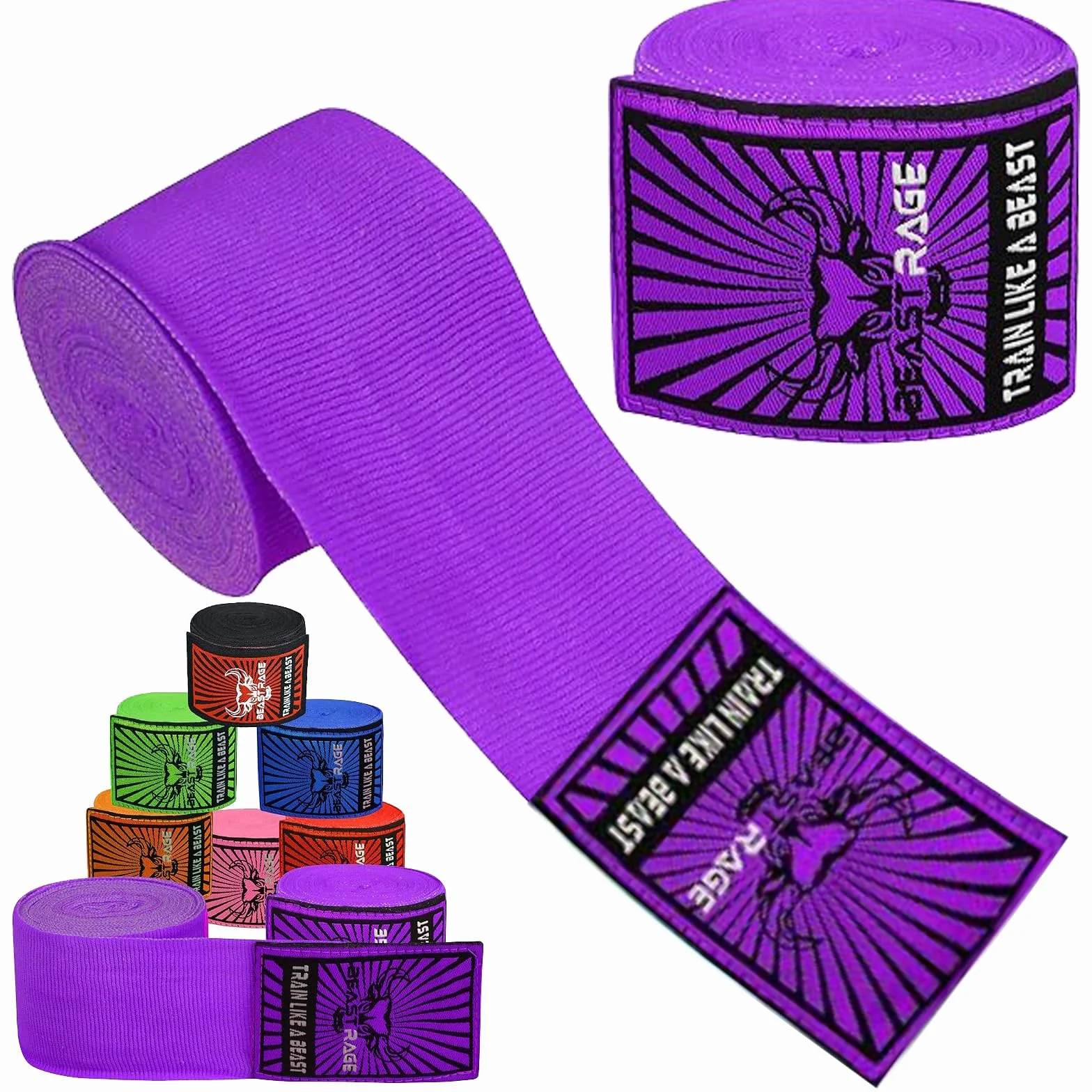 BEAST RAGE Rękawice bokserskie Mężczyźni Ochrona MMA Wsparcie Wewnętrzne Rękawice treningowe do sztuk walki Punching Combat Sports Muay Thai, pod rękawice 4,5 m Bandaże elastyczne
