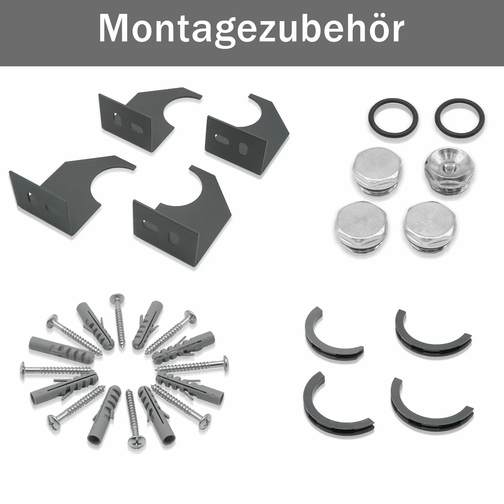 ELEGANT Grzejnik płaski 1600 x 308 mm Antracytowy Multiblok Termostat Pionowy Dwuwarstwowy
