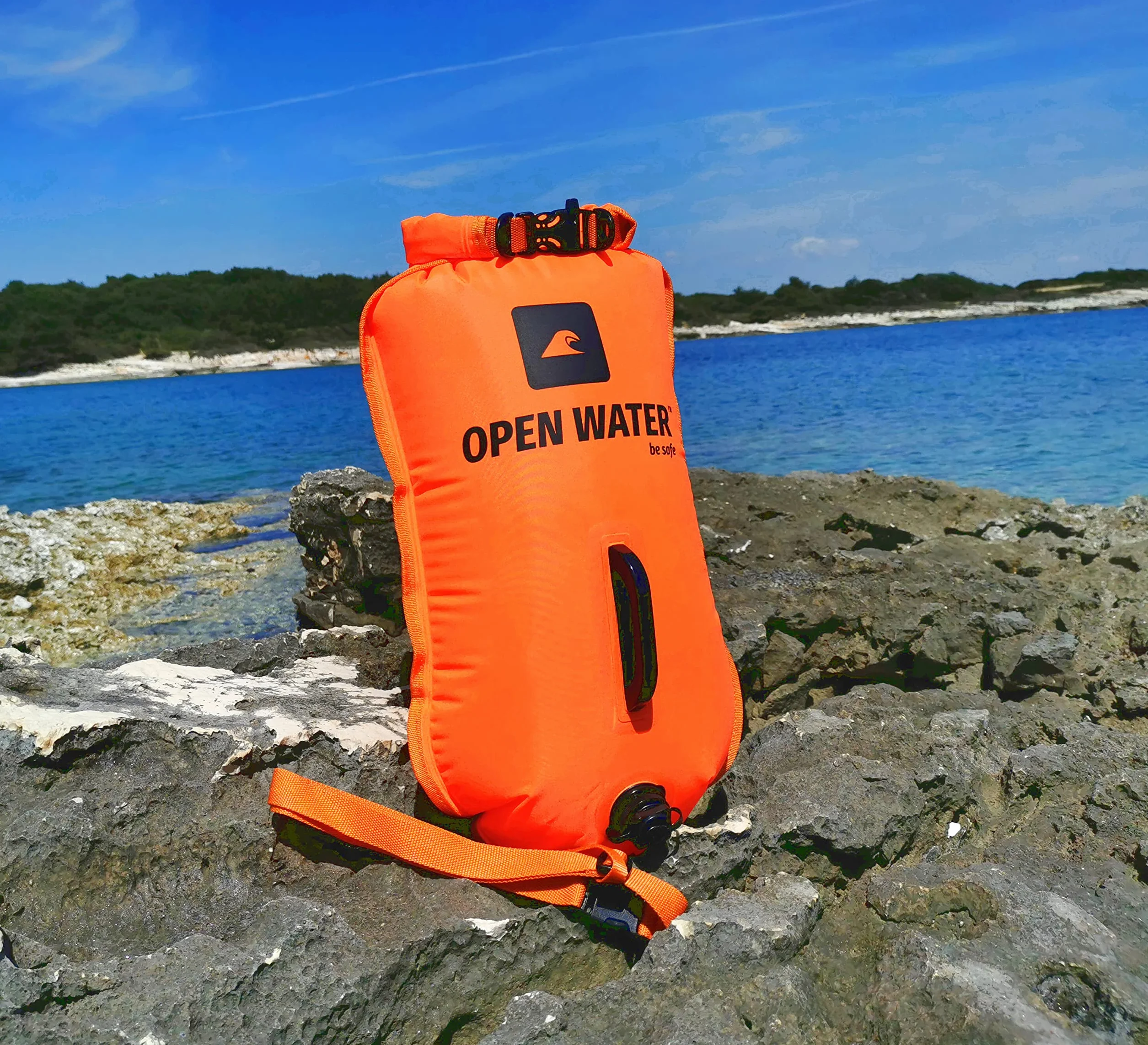OPENWATER dmuchana boja do pływania XL 28L pomarańczowa