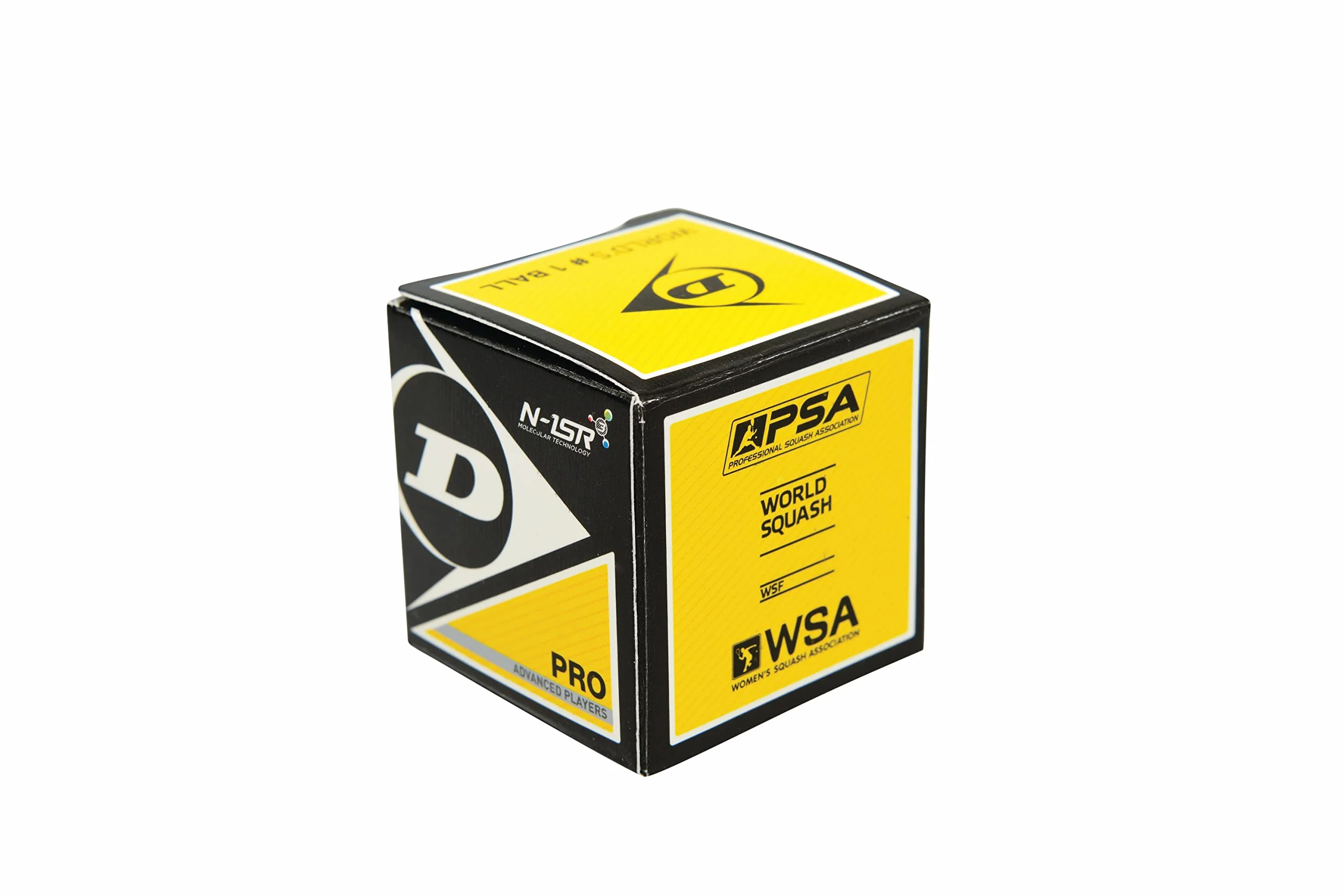 Dunlop Sports Dunlop Piłki do squasha Pro, podwójne, żółte, 12 sztuk, oficjalne piłki do squasha, czarne