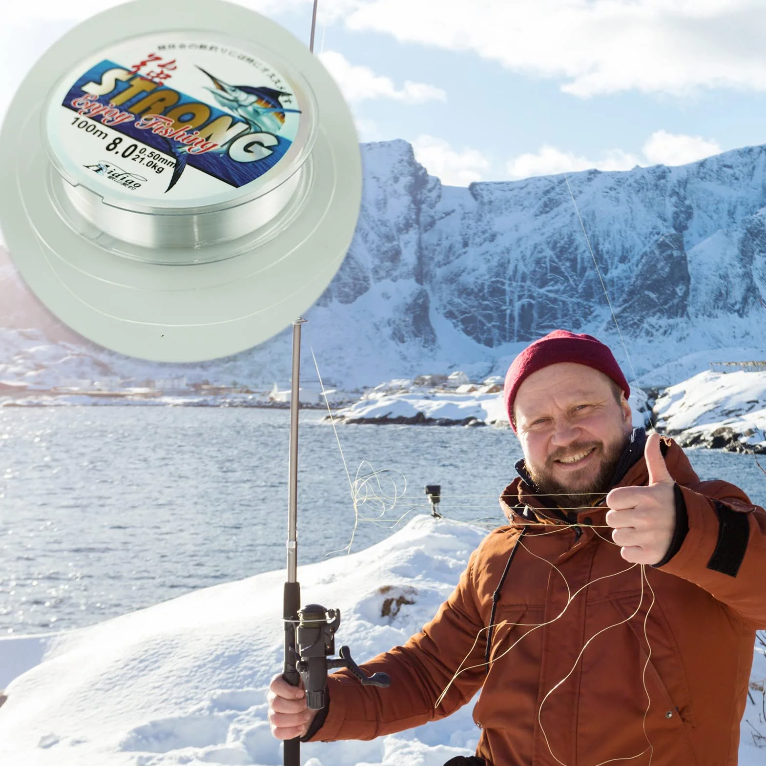 SZCXDKJ Przezroczysta Żyłka Nylonowa Monofilamentowa 100 m, 0.5 mm, Maks. Obciążenie 21 kg, do Wędkarstwa i Zastosowań Ogólnych