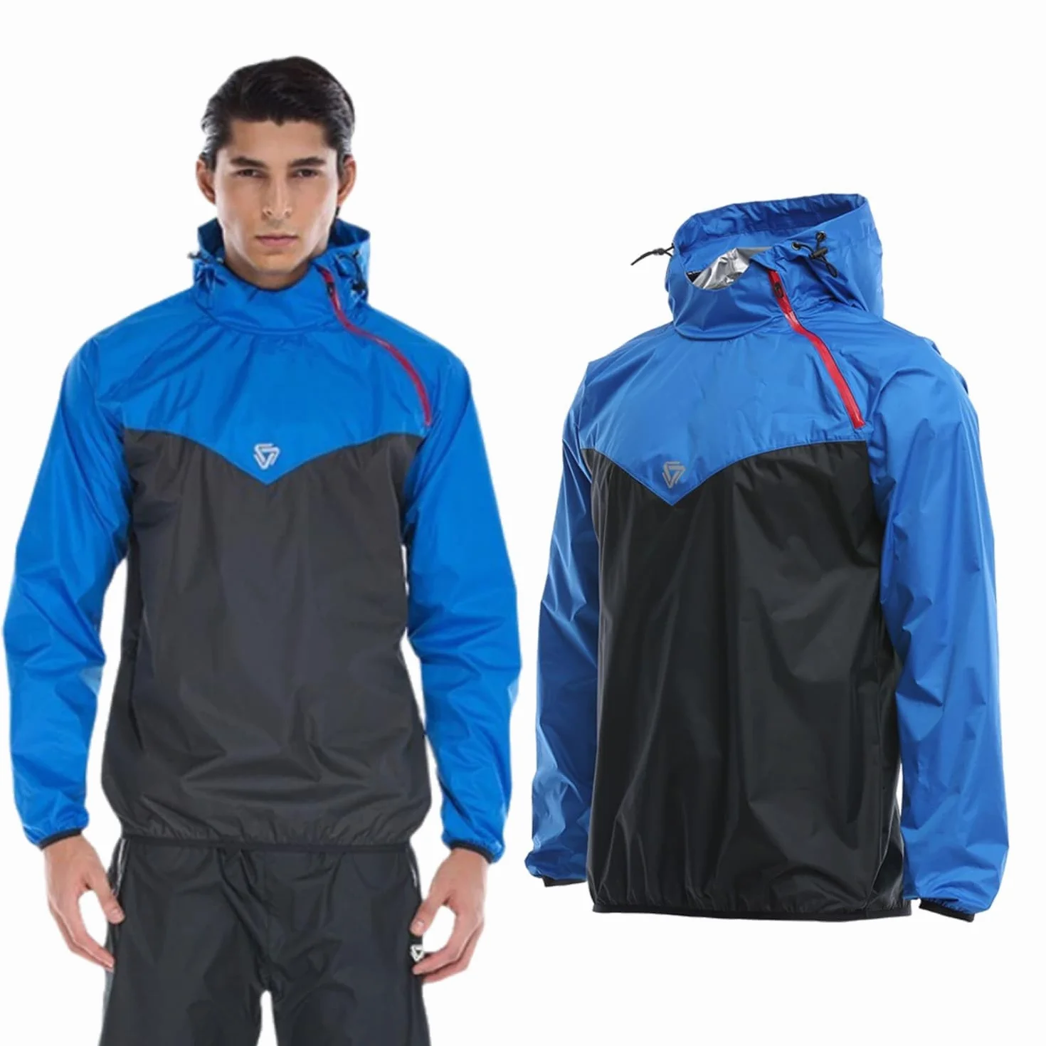 Sauna Jacket Sweat Hoodie for Men Weight Loss Sauna Suits Long Sleeve Shirt Workout Exercise Gym Boxing