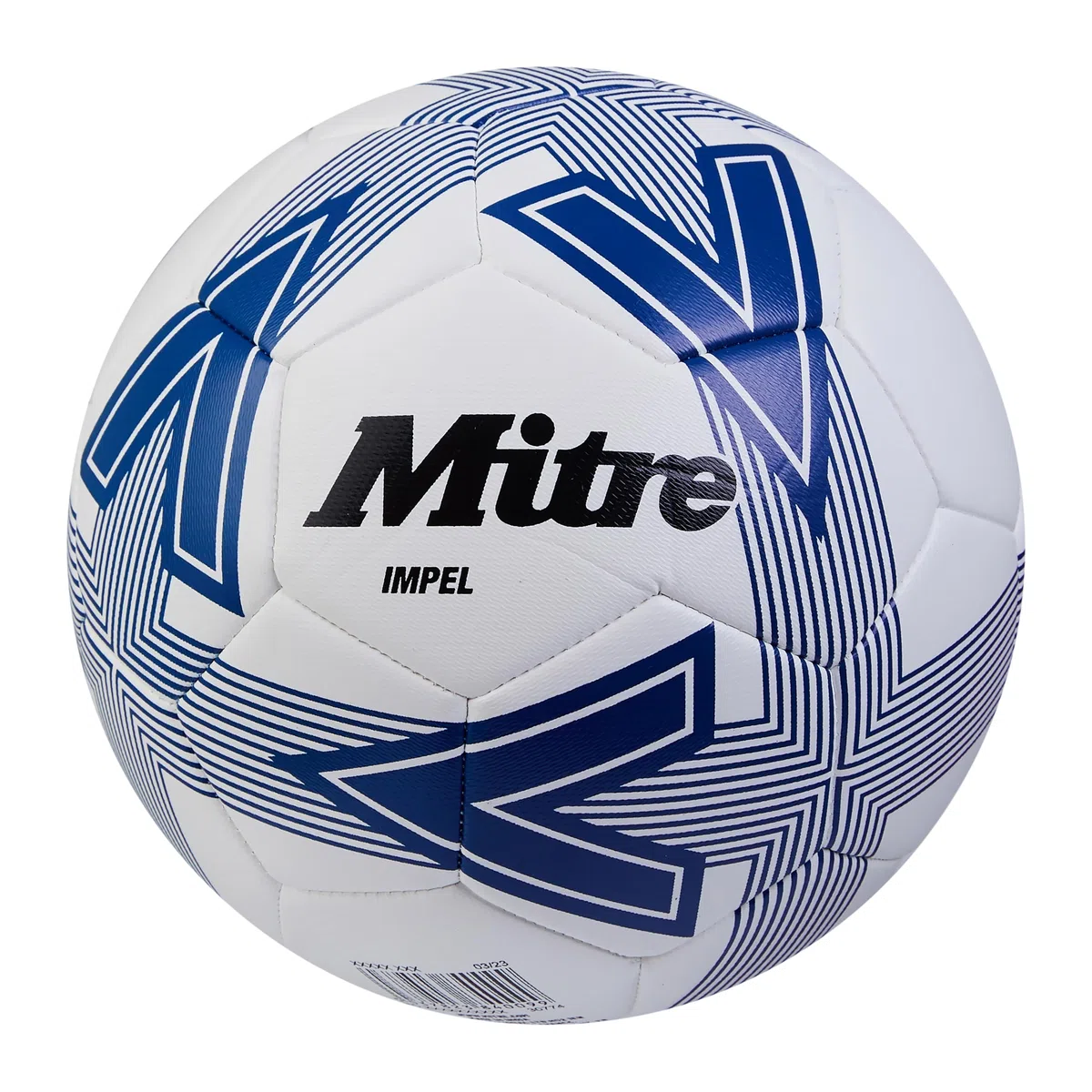Mitre Impel L30P piłka nożna, bardzo trwała, zachowuje kształt, biały/niebieski, 3