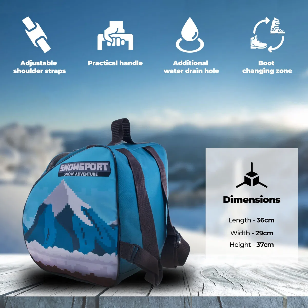 Pokrowiec na buty narciarskie dla dzieci plecak na buty narciarskie Snowsport Boot Bag Dogs/Snowcraft/Cats
