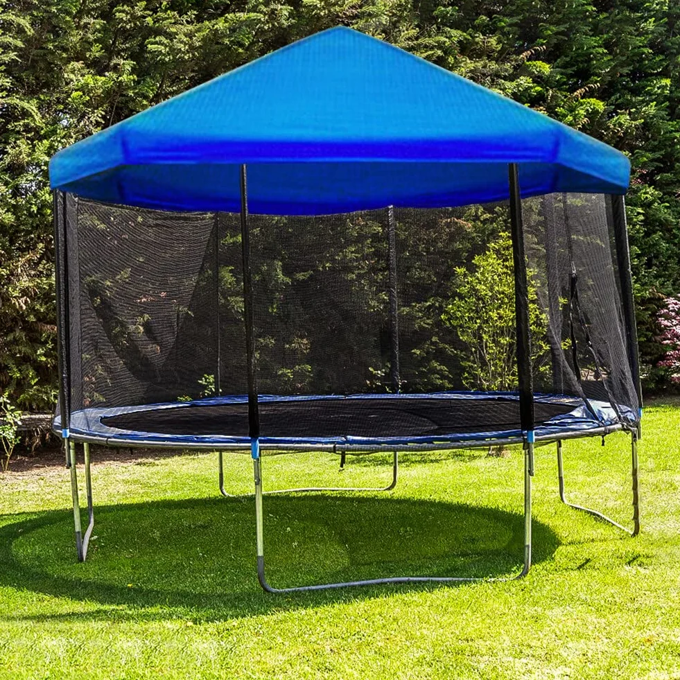 Surakey Okrągły daszek trampoliny, ochrona przed słońcem, 305 cm, ochrona przed deszczem i śniegiem, na zimę i lato