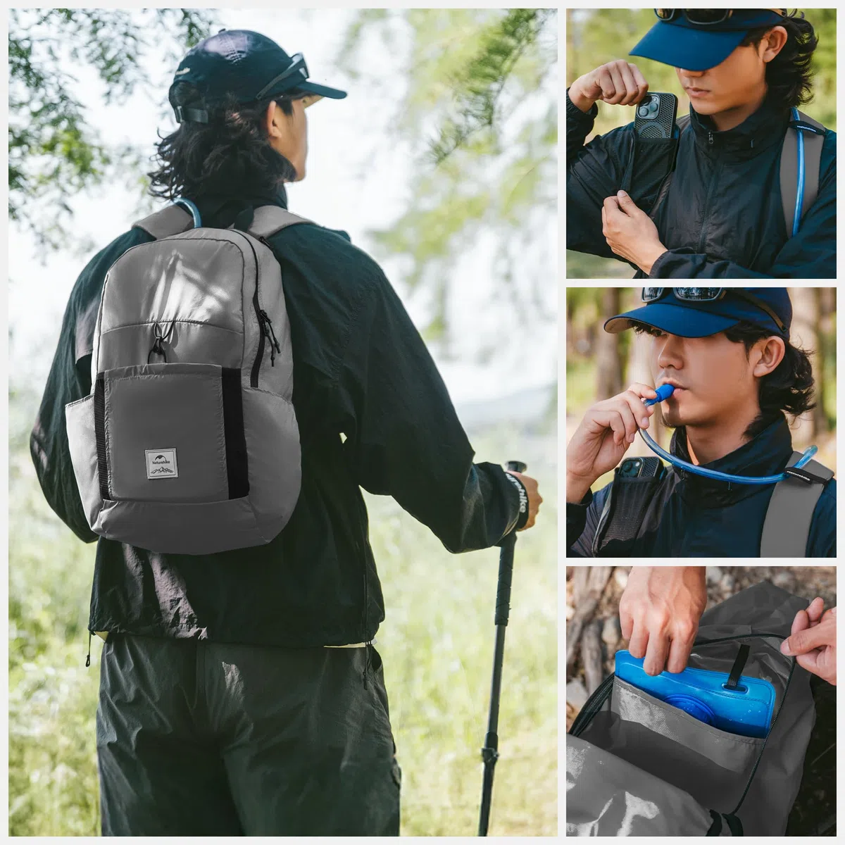 Naturehike Ultralekki Plecak Turystyczny Wodoodporny Plecak z Tkaniny Nylonowej 30D Turystyka 18L/22L/25L/30L Torba na Piesze Wędrówki, Kemping Lub do Zabrania w Podróż