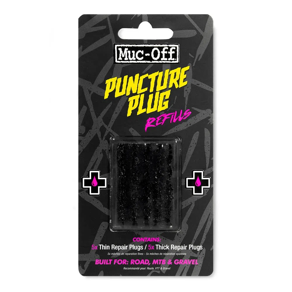 Muc-Off Puncture Plugs Refill Pack – Uzupełniający Zestaw Naprawczy do Opon Bezdętkowych – Pakiet Zawiera Wkłady Naprawcze do Opon – 10 Pasków Naprawczych do Użytku z Narzędziem Naprawczym
