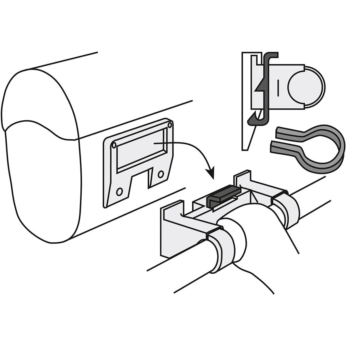 KLICKfix Men's akcesoria adapter kierownicy uniwersalny adapter, wielokolorowy, jeden rozmiar