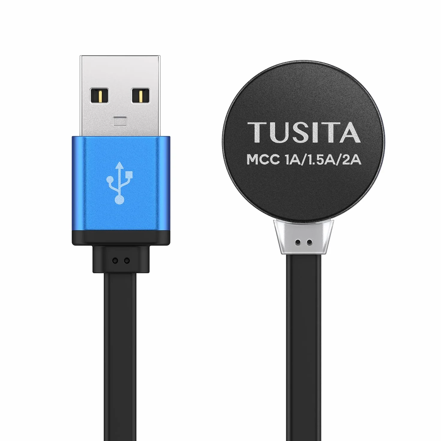 TUSITA MCC3 Magnetyczny Ładowarka Kompatybilny z Olight Latarką - Czarny Ulepszony - 50CM