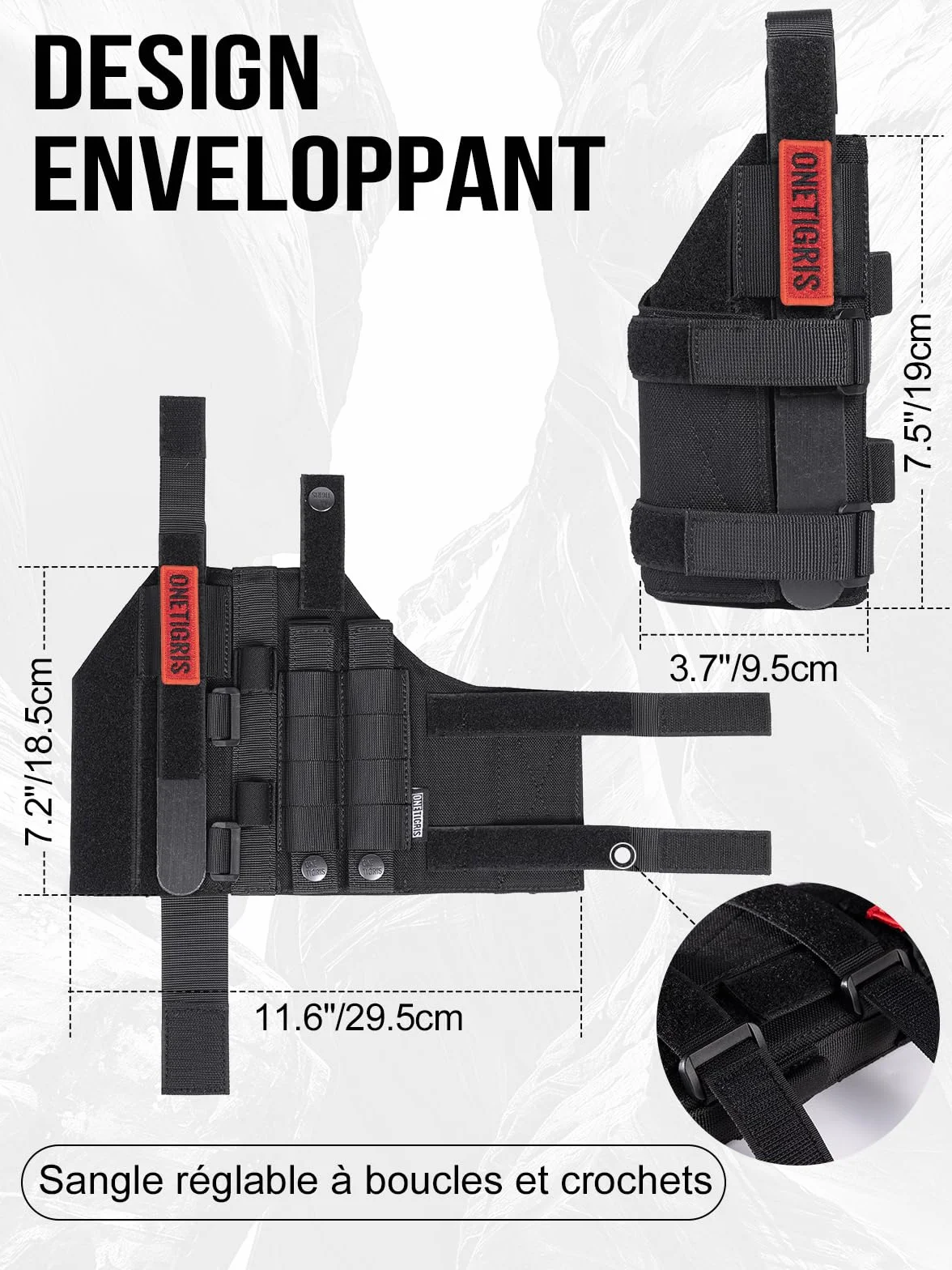 OneTigris 1000D nylonowa kabura na pistolet Molle kabura na pistolet
