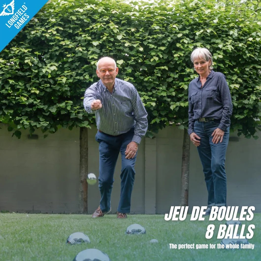 Weiblesgry 010206 – zestaw boules w drewnianej skrzynce, 8-częściowy