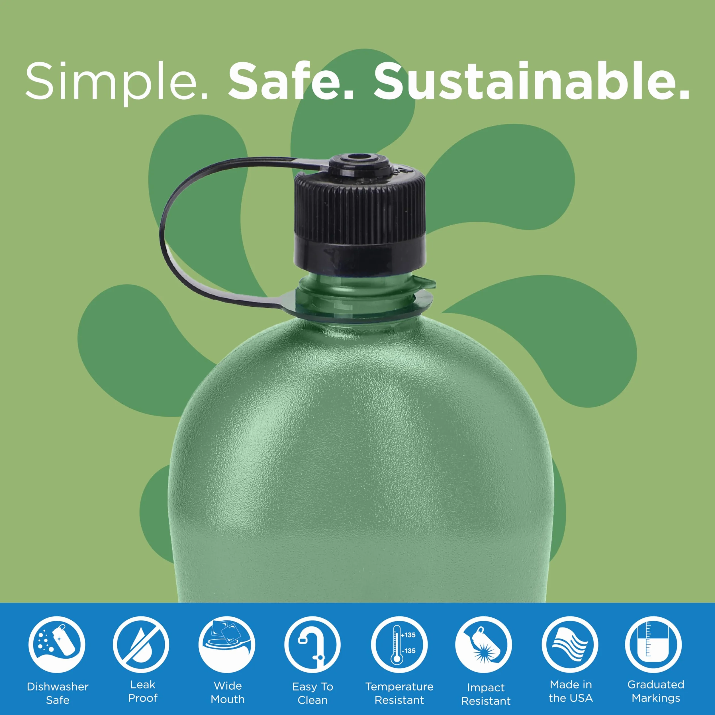 Nalgene Sustain Oasis butelka na wodę podtrzymująca liście 907 ml